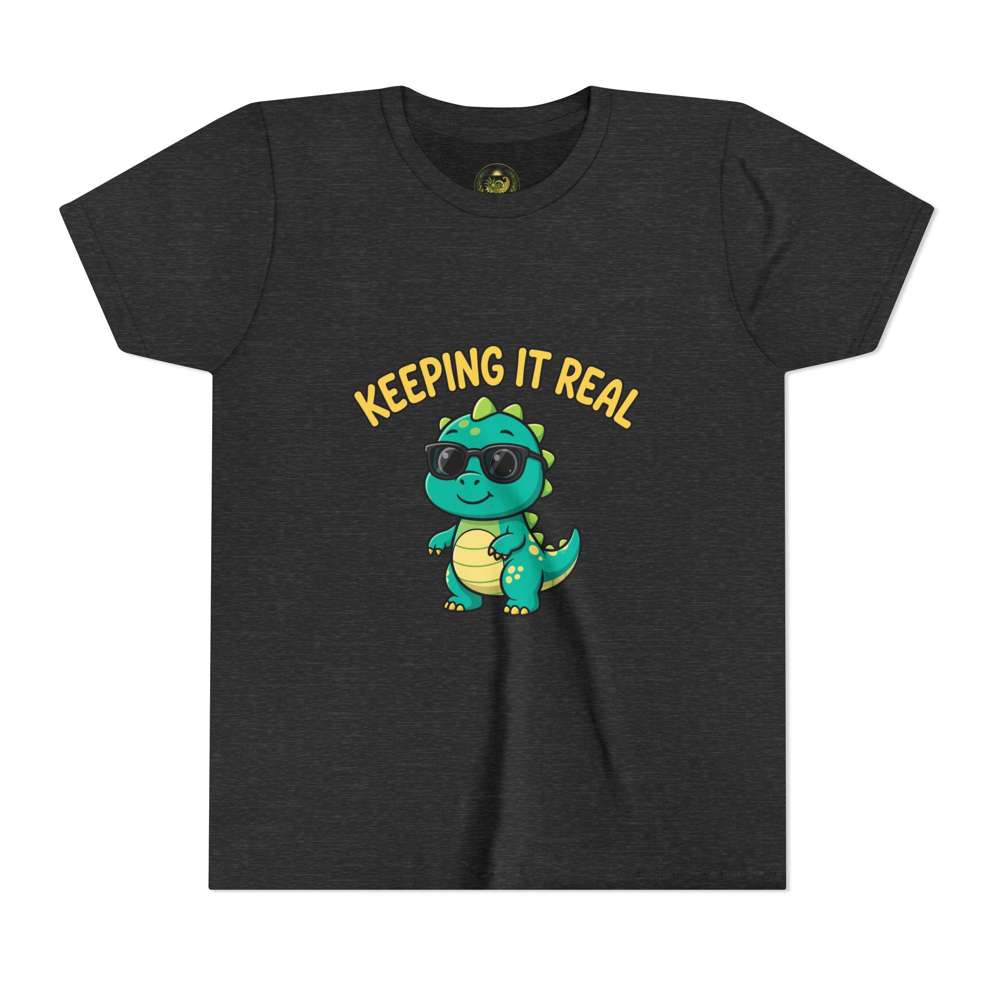 Kids Tee - "Keeping It Real" Cool Dino Graphic Youth T-Shirt