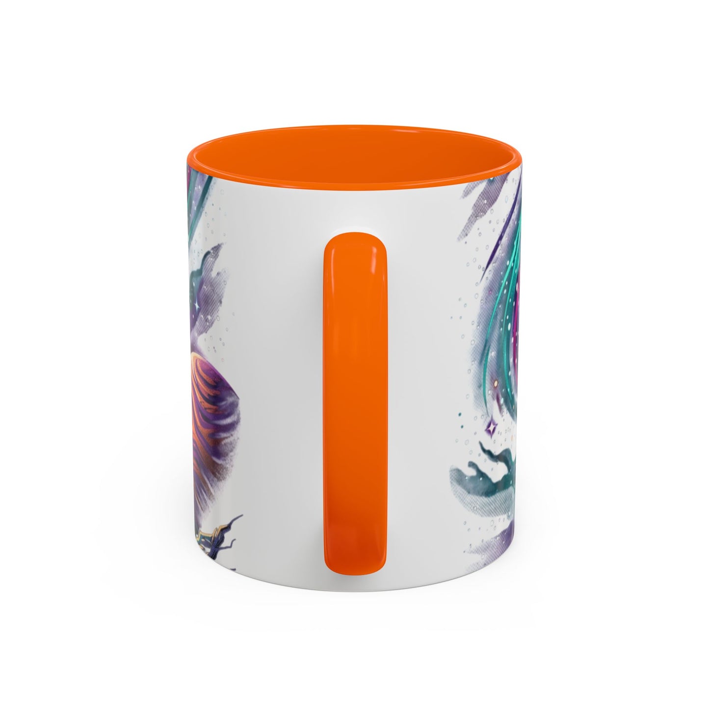 Cosmic Galaxy Satellite Accent Mug — Swirling Nebula Full-Wrap 11oz