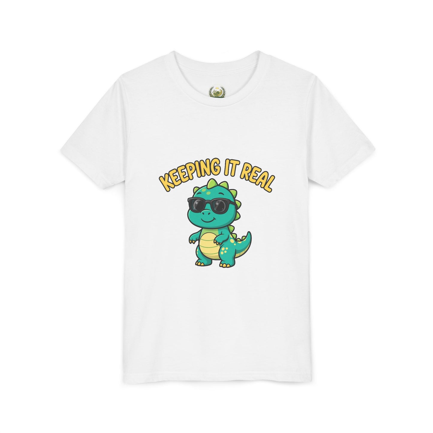 Kids Tee - "Keeping It Real" Cool Dino Graphic Youth T-Shirt