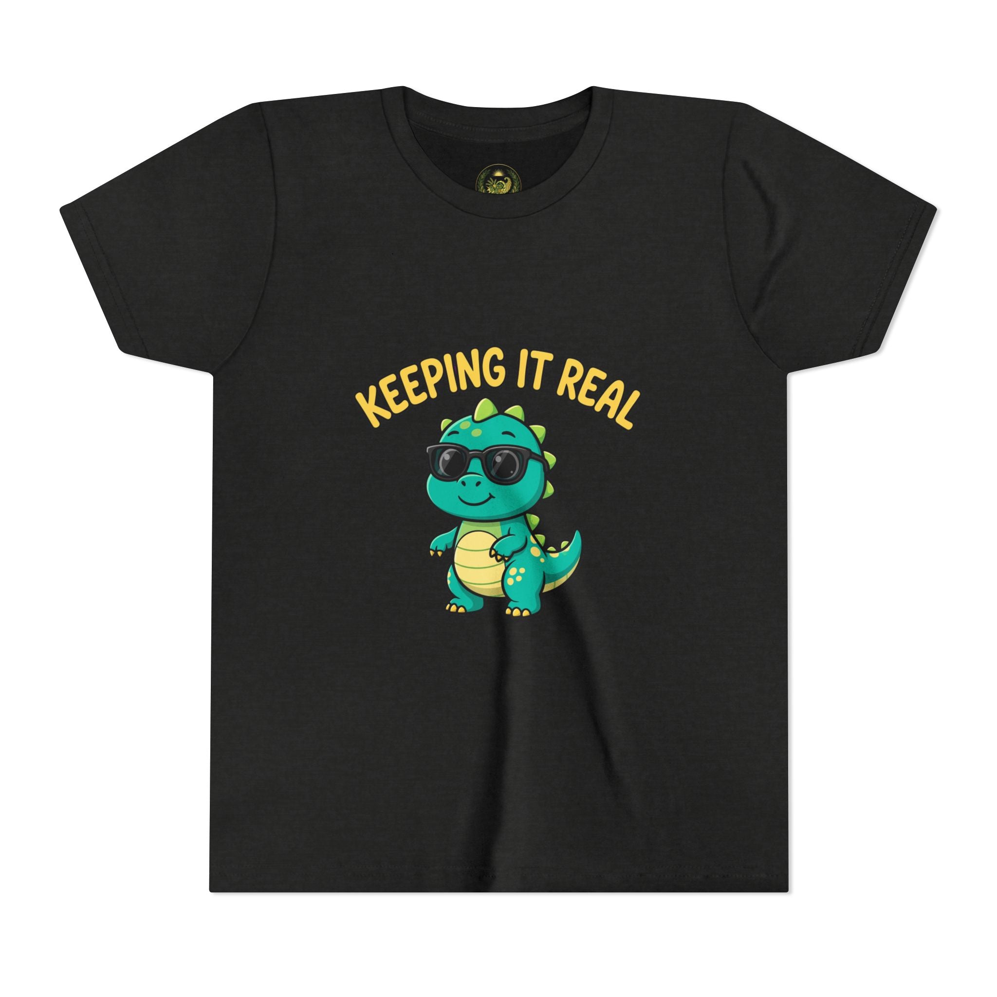 Kids Tee - "Keeping It Real" Cool Dino Graphic Youth T-Shirt