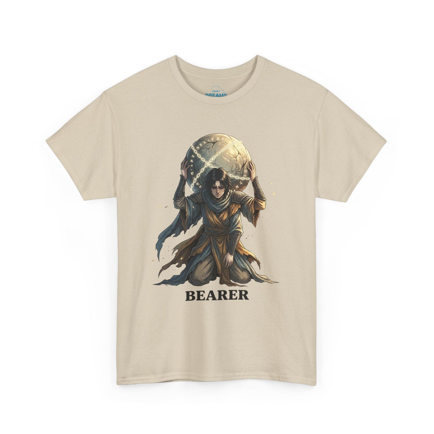 Bearer Fantasy T-Shirt — 'BEARER' Atlas‑Style Mythic Graphic Tee
