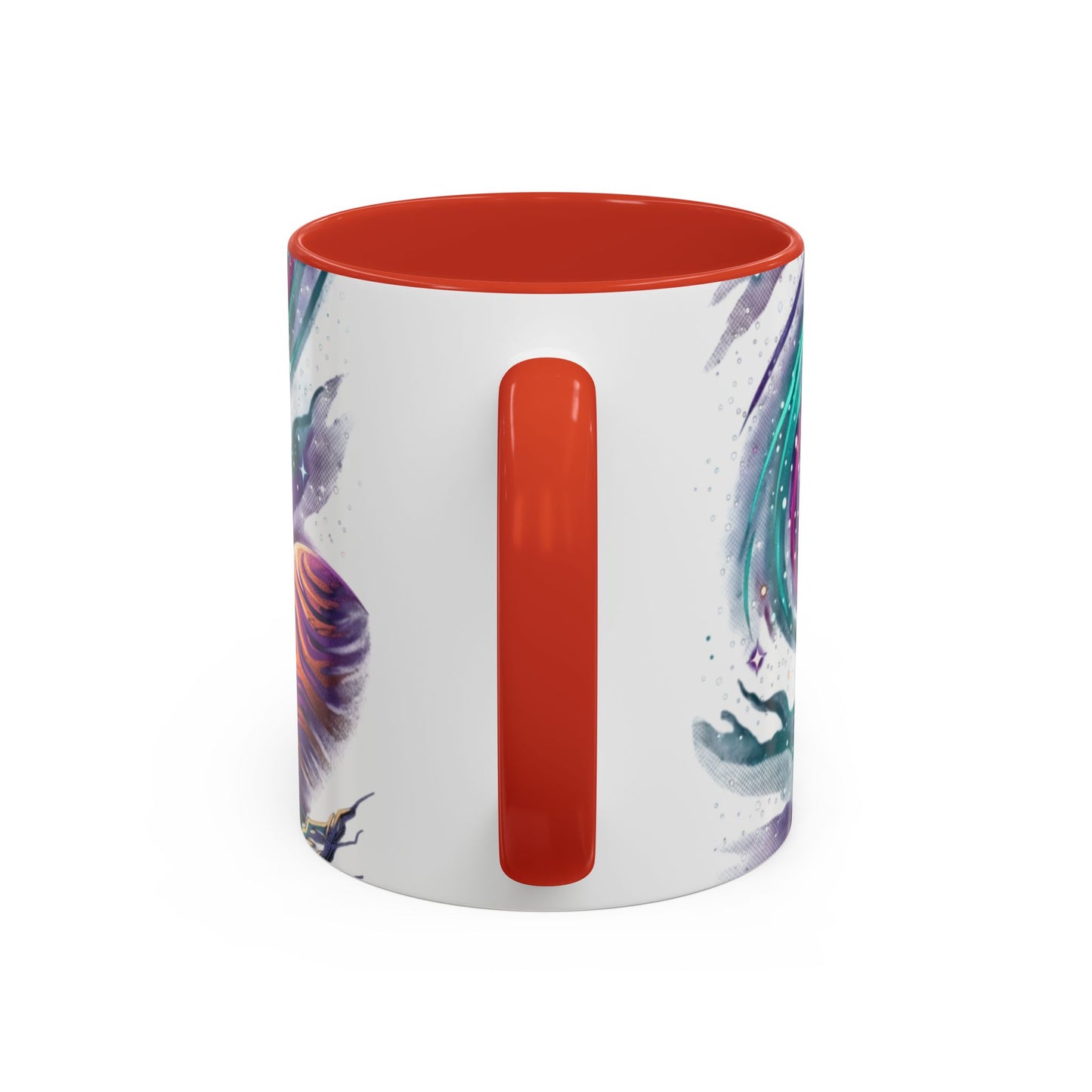 Cosmic Galaxy Satellite Accent Mug — Swirling Nebula Full-Wrap 11oz