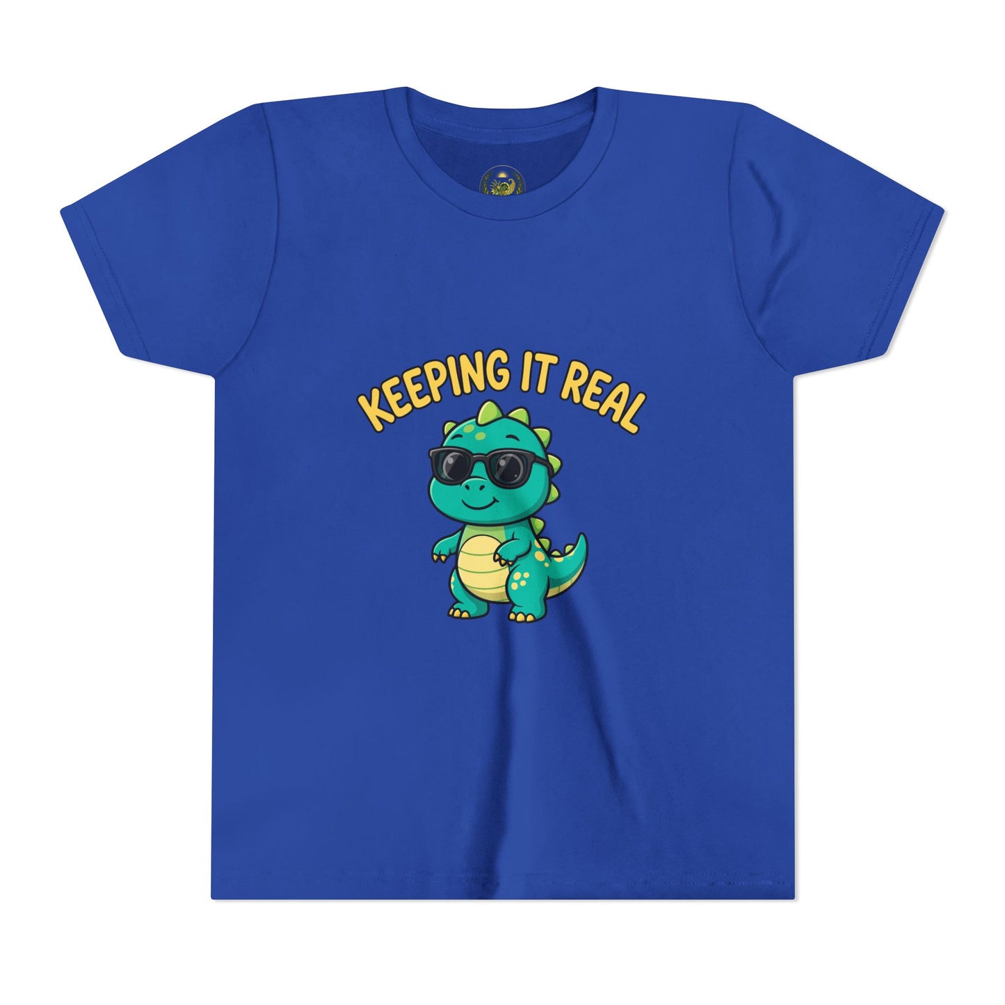 Kids Tee - "Keeping It Real" Cool Dino Graphic Youth T-Shirt