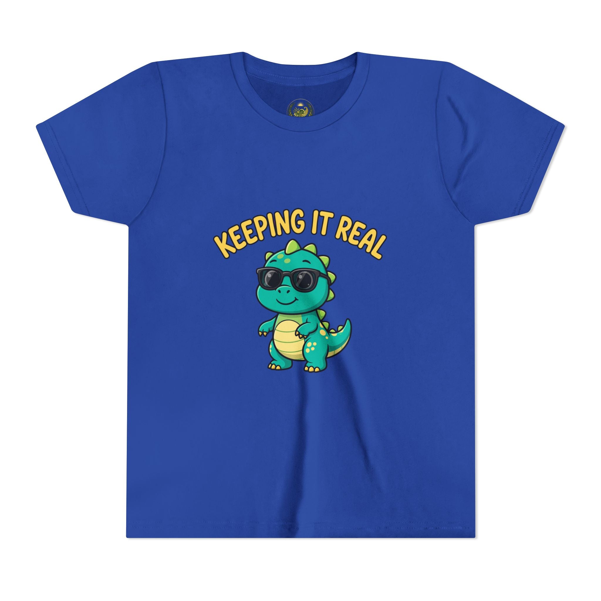 Kids Tee - "Keeping It Real" Cool Dino Graphic Youth T-Shirt