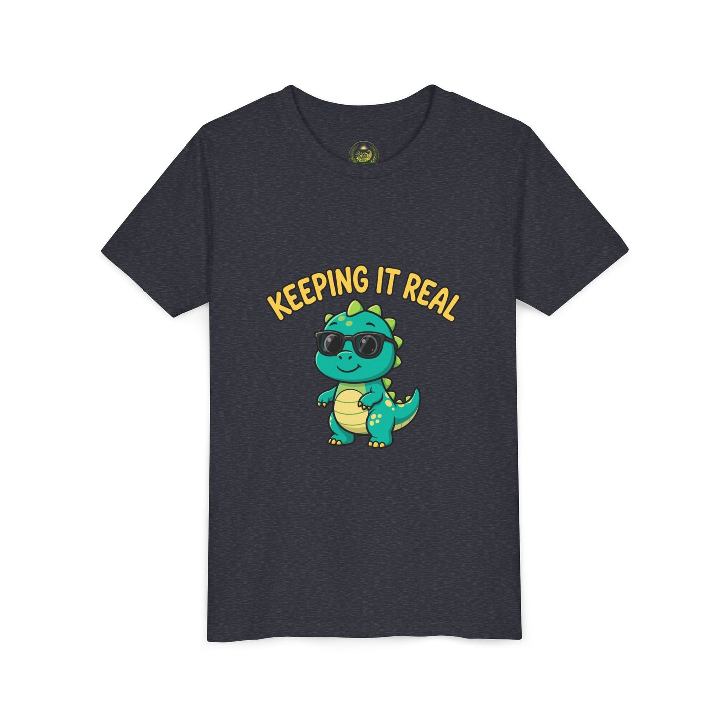 Kids Tee - "Keeping It Real" Cool Dino Graphic Youth T-Shirt