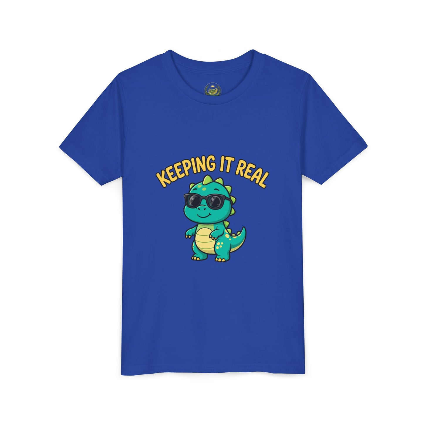 Kids Tee - "Keeping It Real" Cool Dino Graphic Youth T-Shirt