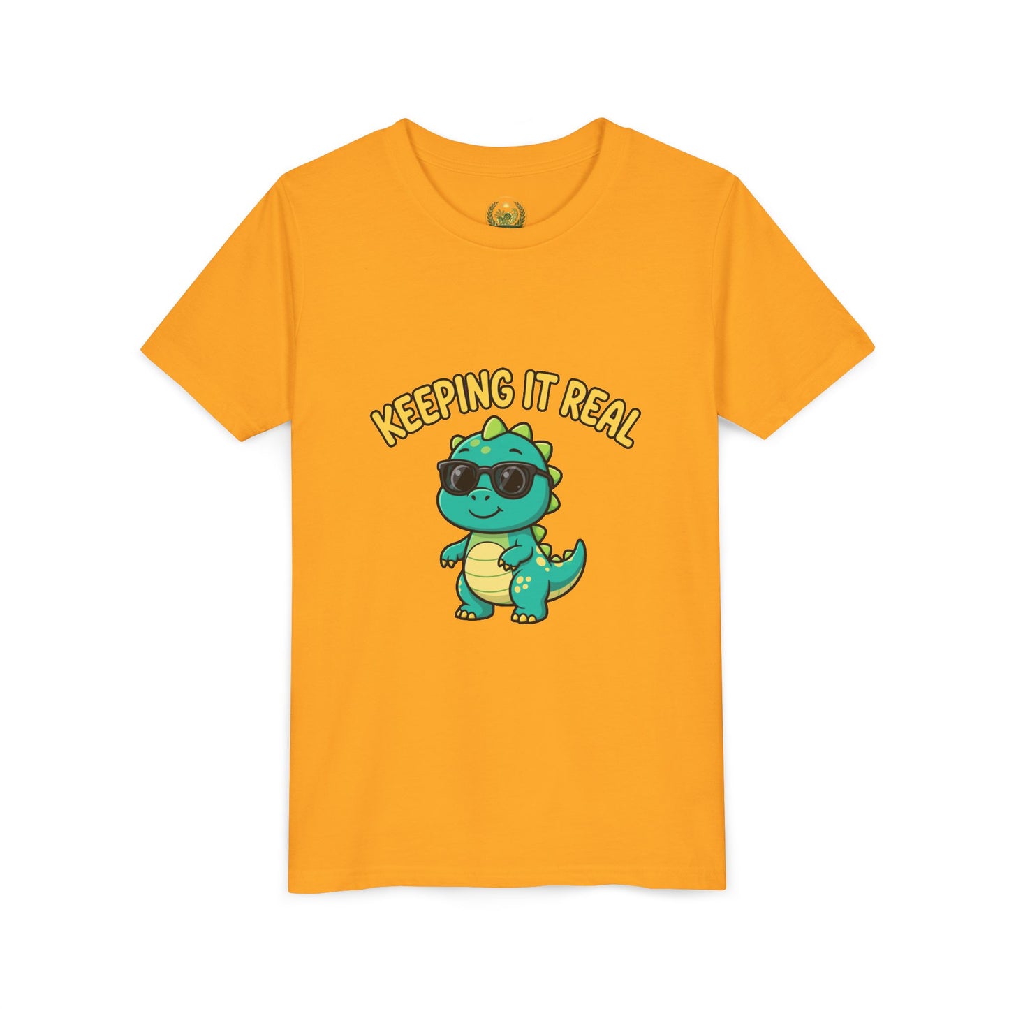 Kids Tee - "Keeping It Real" Cool Dino Graphic Youth T-Shirt