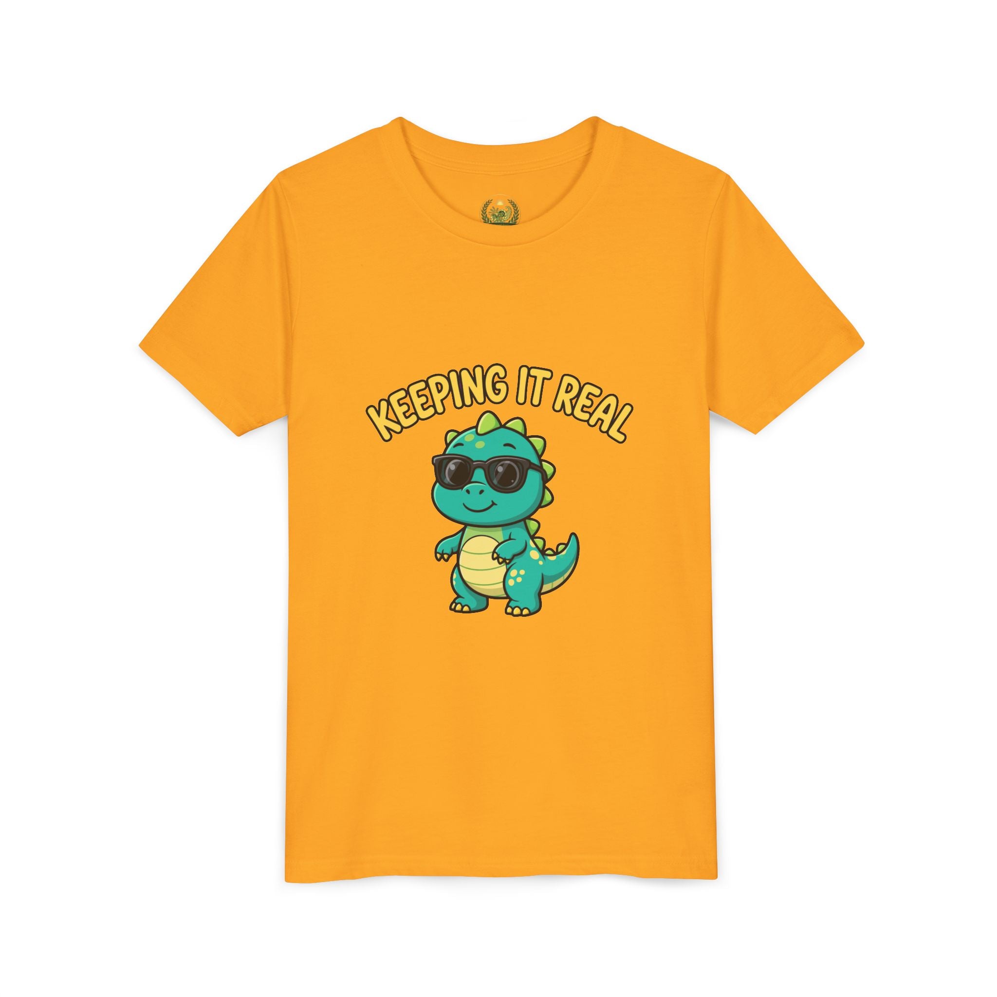 Kids Tee - "Keeping It Real" Cool Dino Graphic Youth T-Shirt