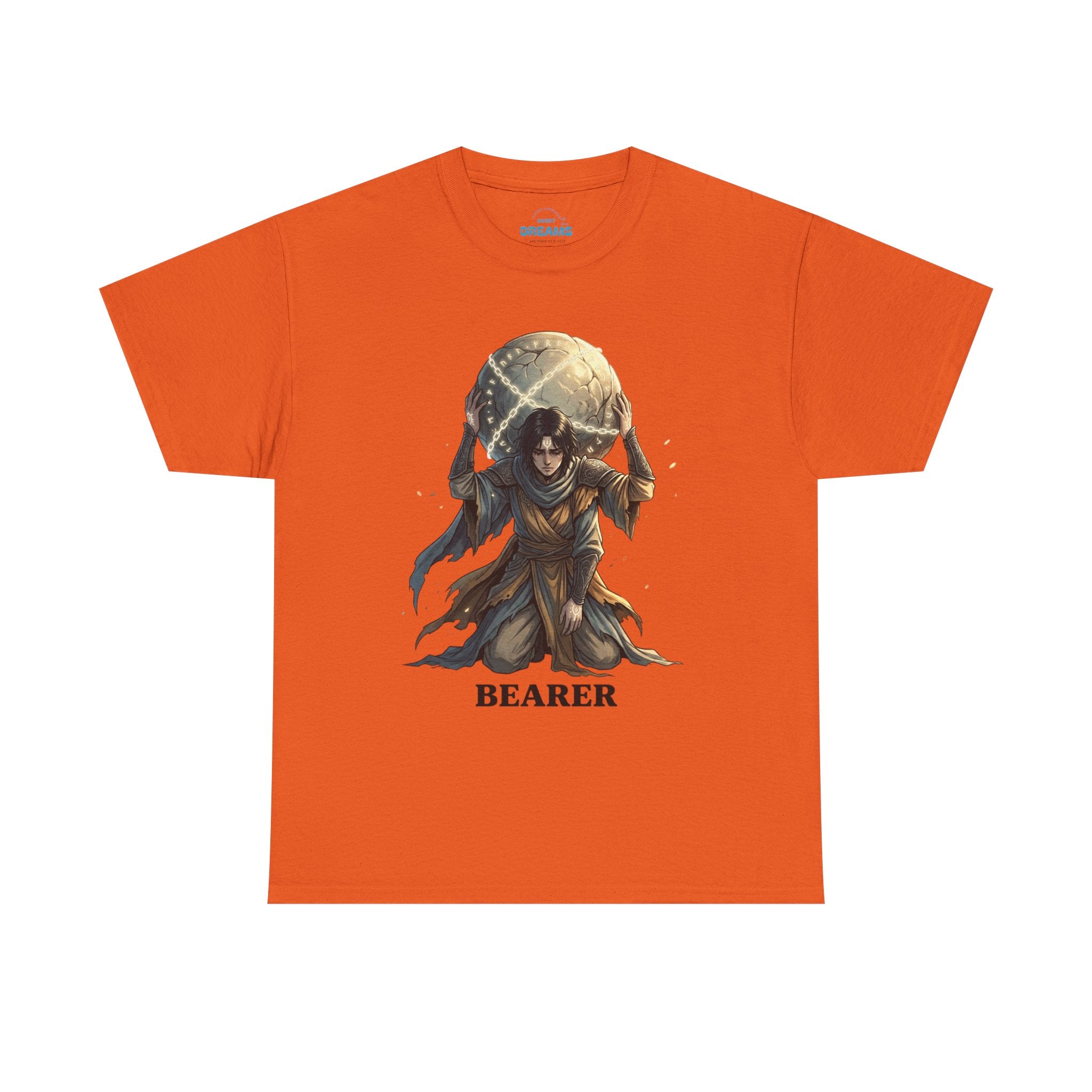 Bearer Fantasy T-Shirt — 'BEARER' Atlas‑Style Mythic Graphic Tee