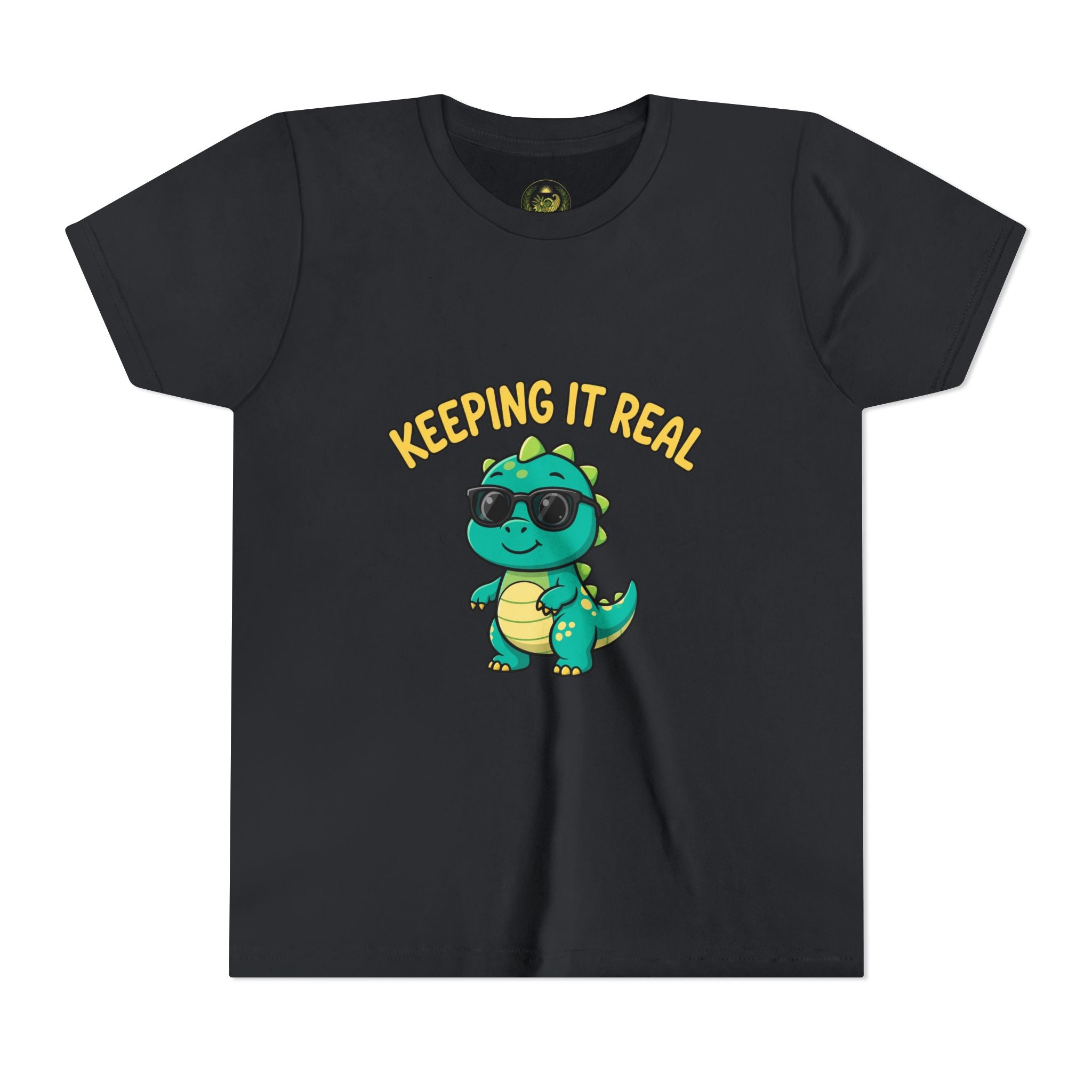 Kids Tee - "Keeping It Real" Cool Dino Graphic Youth T-Shirt
