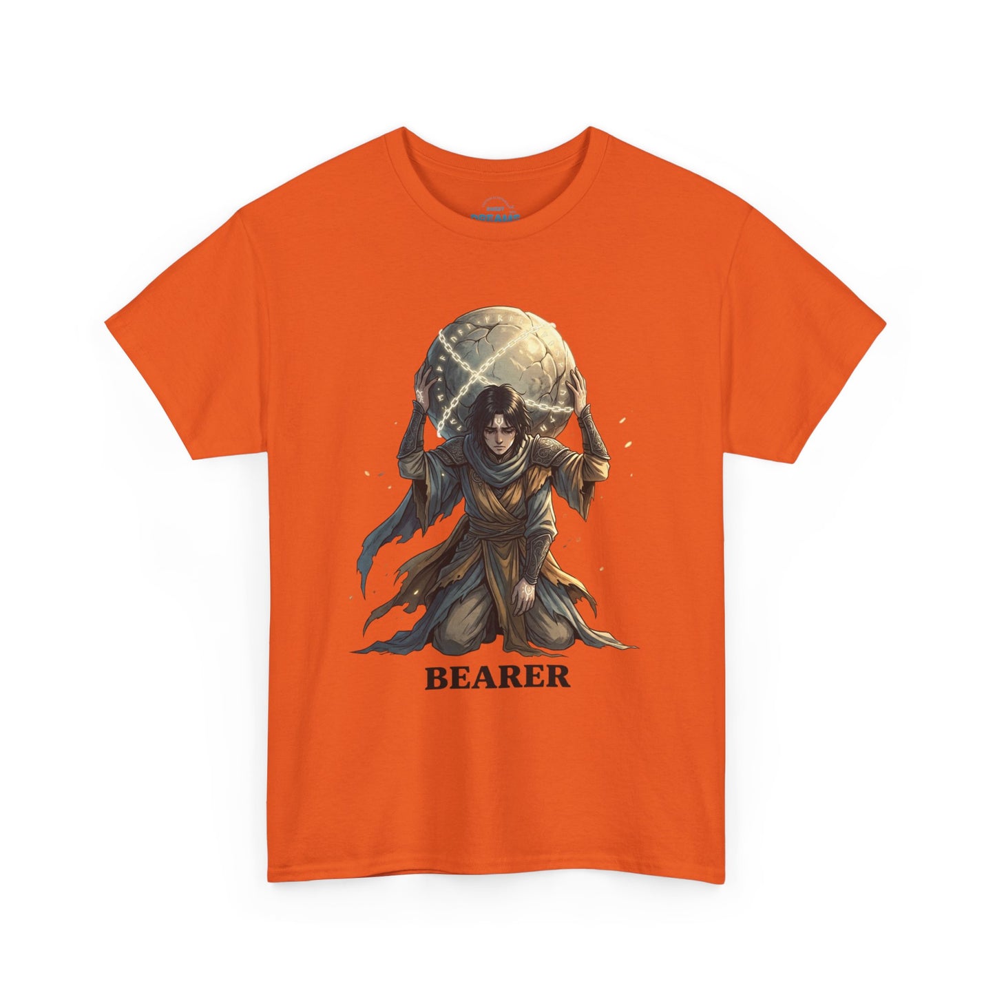 Bearer Fantasy T-Shirt — 'BEARER' Atlas‑Style Mythic Graphic Tee