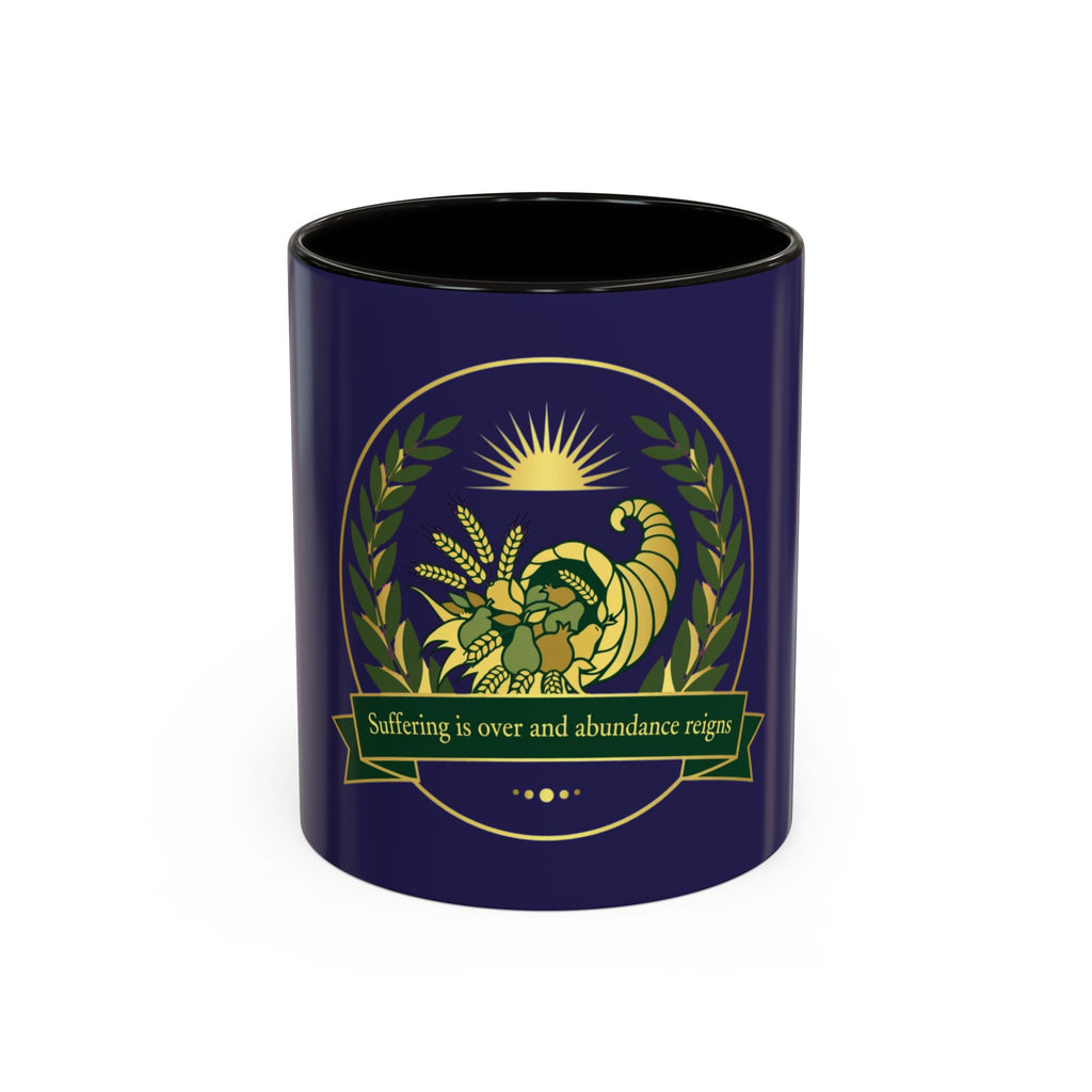 Cornucopia Abundance Mug — "Suffering is over and abundance reign" Ceramic Coffee Cup
