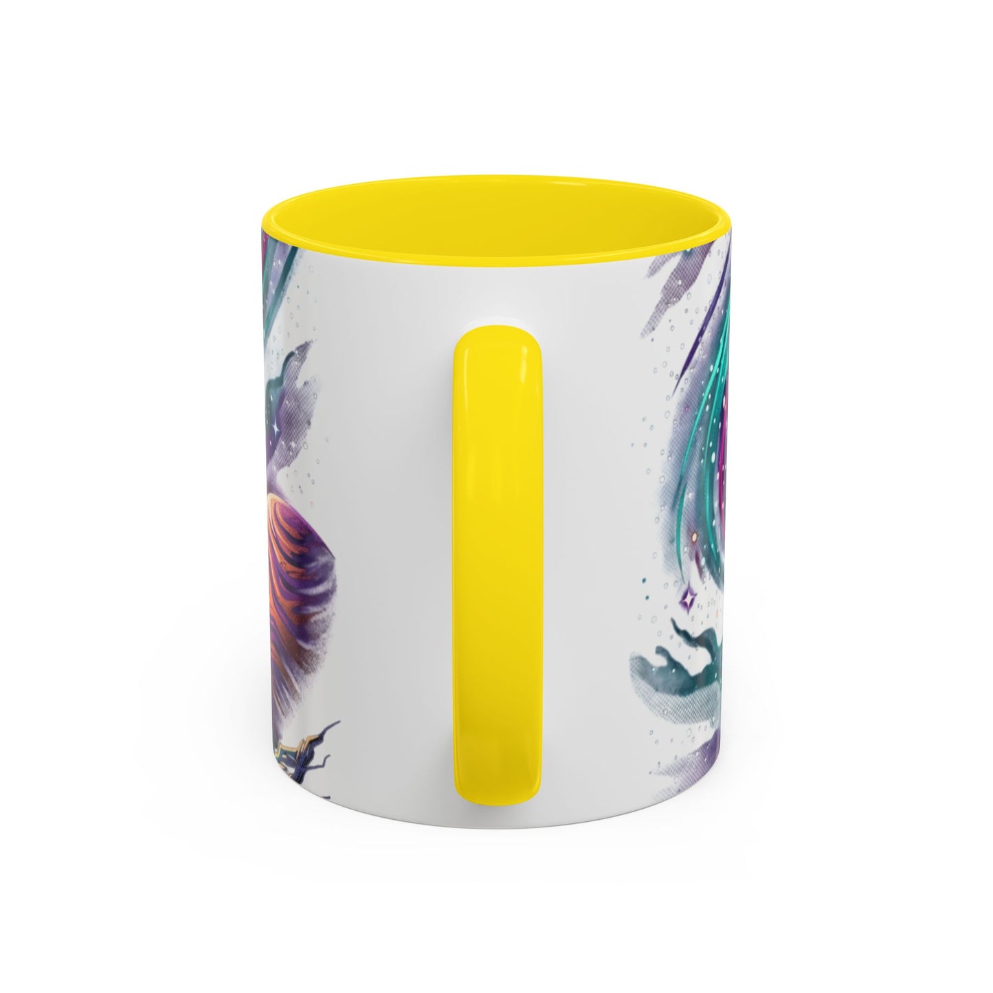 Cosmic Galaxy Satellite Accent Mug — Swirling Nebula Full-Wrap 11oz