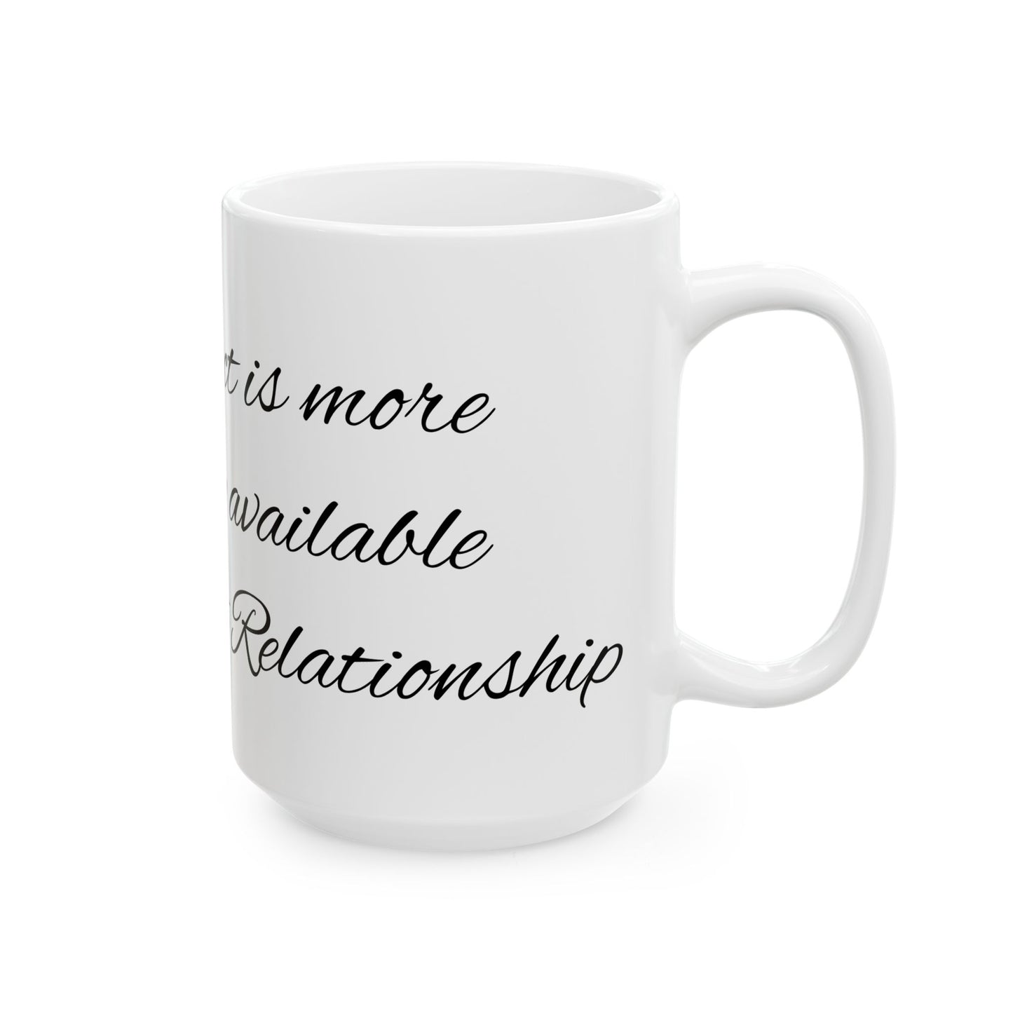 Romantic Script Ceramic Mug — "Quietly In Love" Coffee & Tea Cup (11oz/15oz)