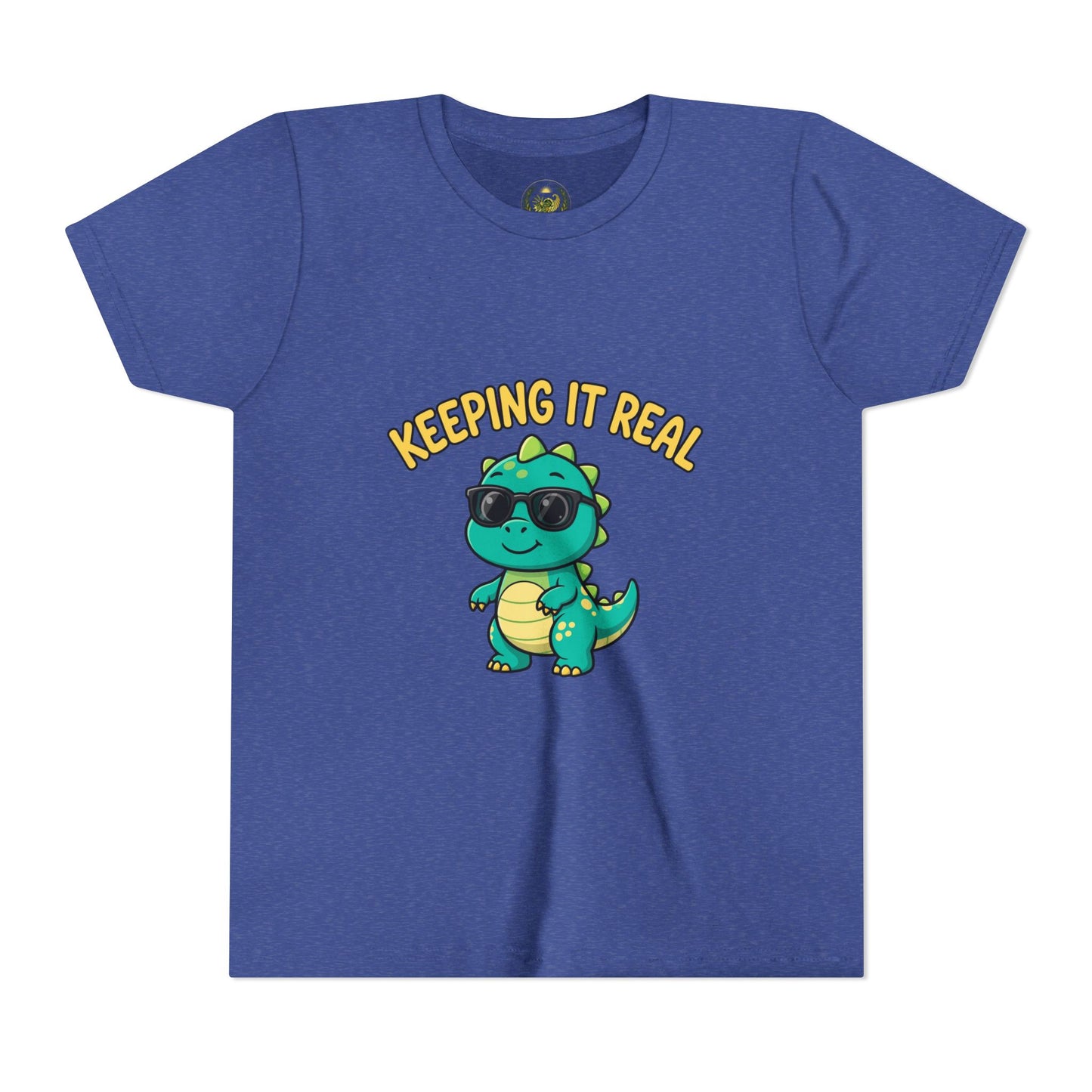 Kids Tee - "Keeping It Real" Cool Dino Graphic Youth T-Shirt