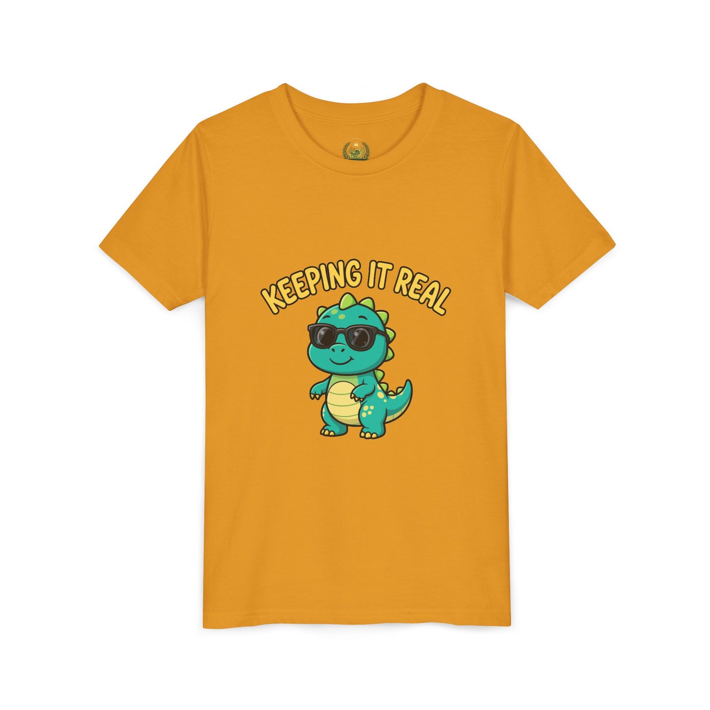 Kids Tee - "Keeping It Real" Cool Dino Graphic Youth T-Shirt