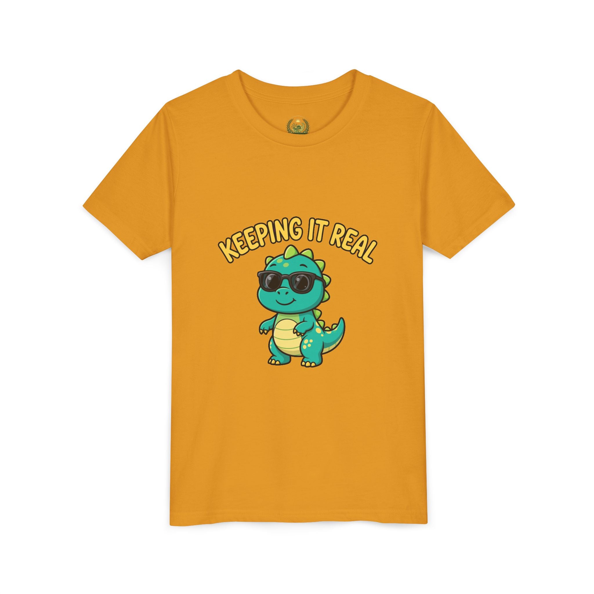 Kids Tee - "Keeping It Real" Cool Dino Graphic Youth T-Shirt