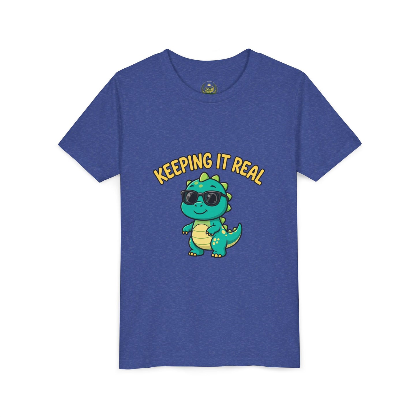 Kids Tee - "Keeping It Real" Cool Dino Graphic Youth T-Shirt