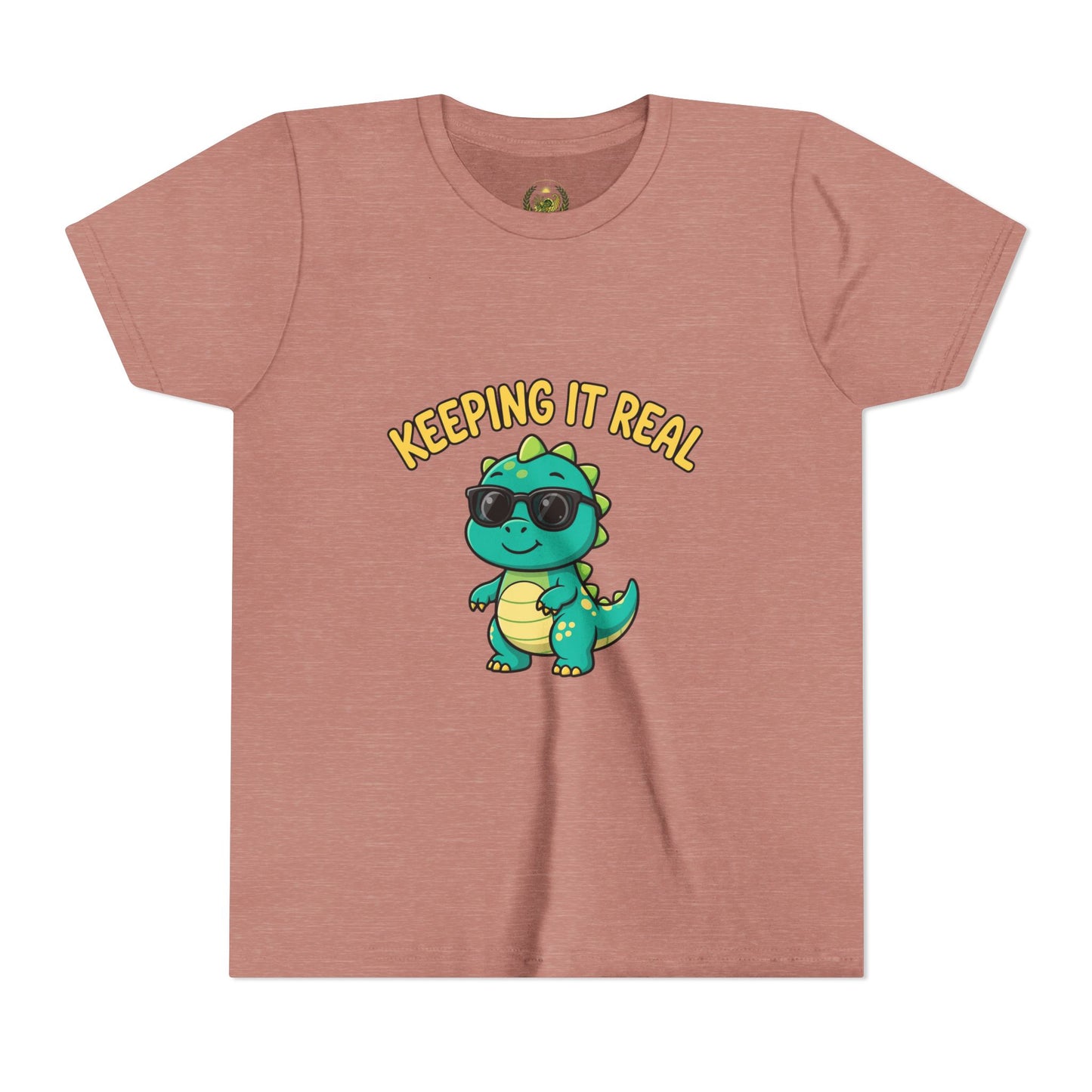 Kids Tee - "Keeping It Real" Cool Dino Graphic Youth T-Shirt