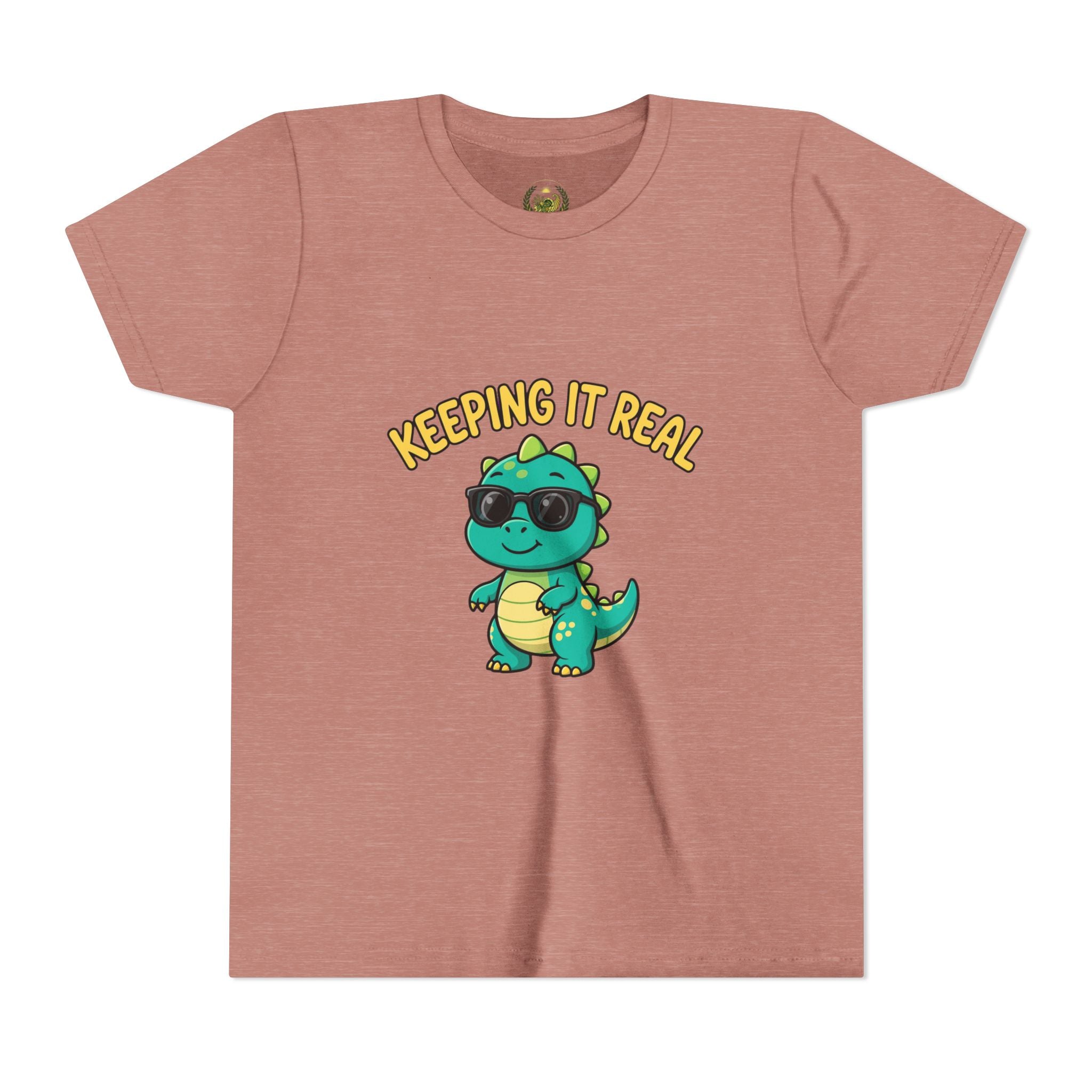 Kids Tee - "Keeping It Real" Cool Dino Graphic Youth T-Shirt