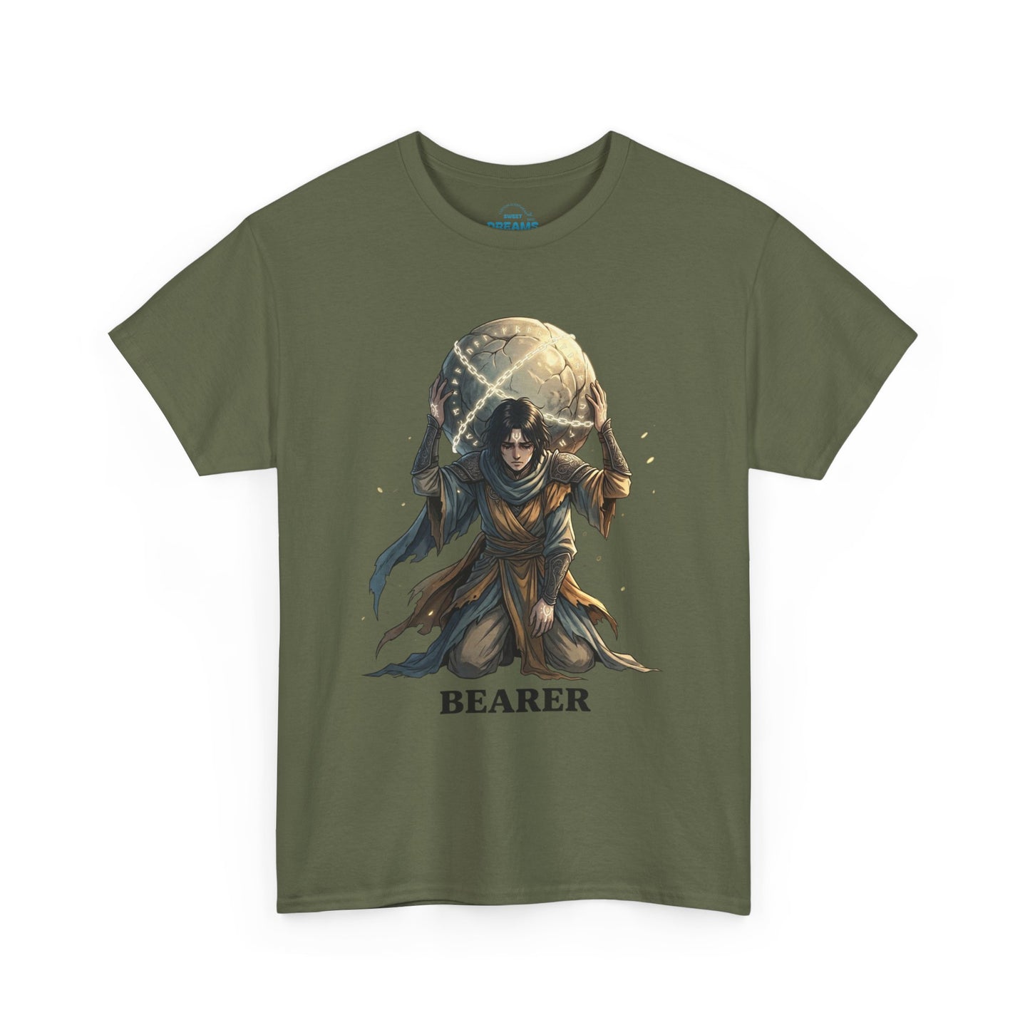 Bearer Fantasy T-Shirt — 'BEARER' Atlas‑Style Mythic Graphic Tee