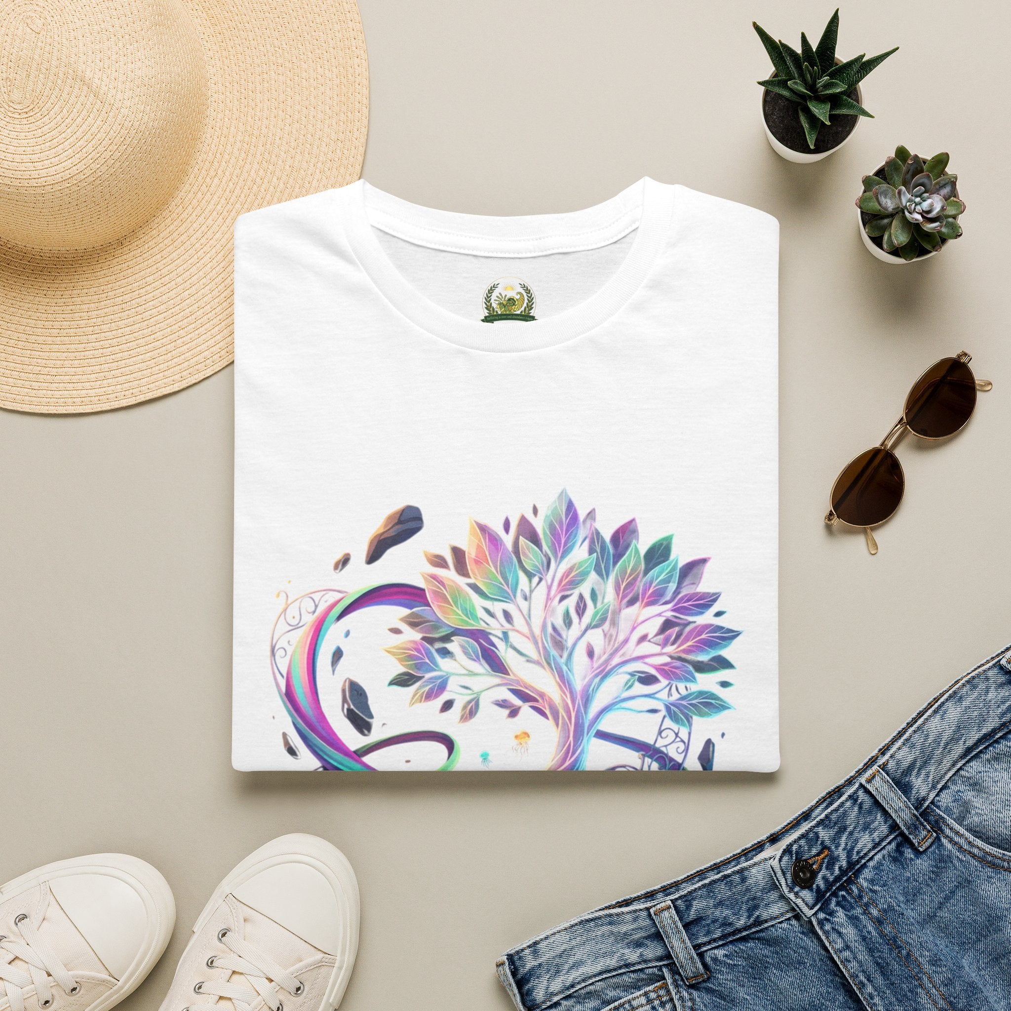 Tree of Life Watercolor T-Shirt — Colorful Spiritual Nature Tee