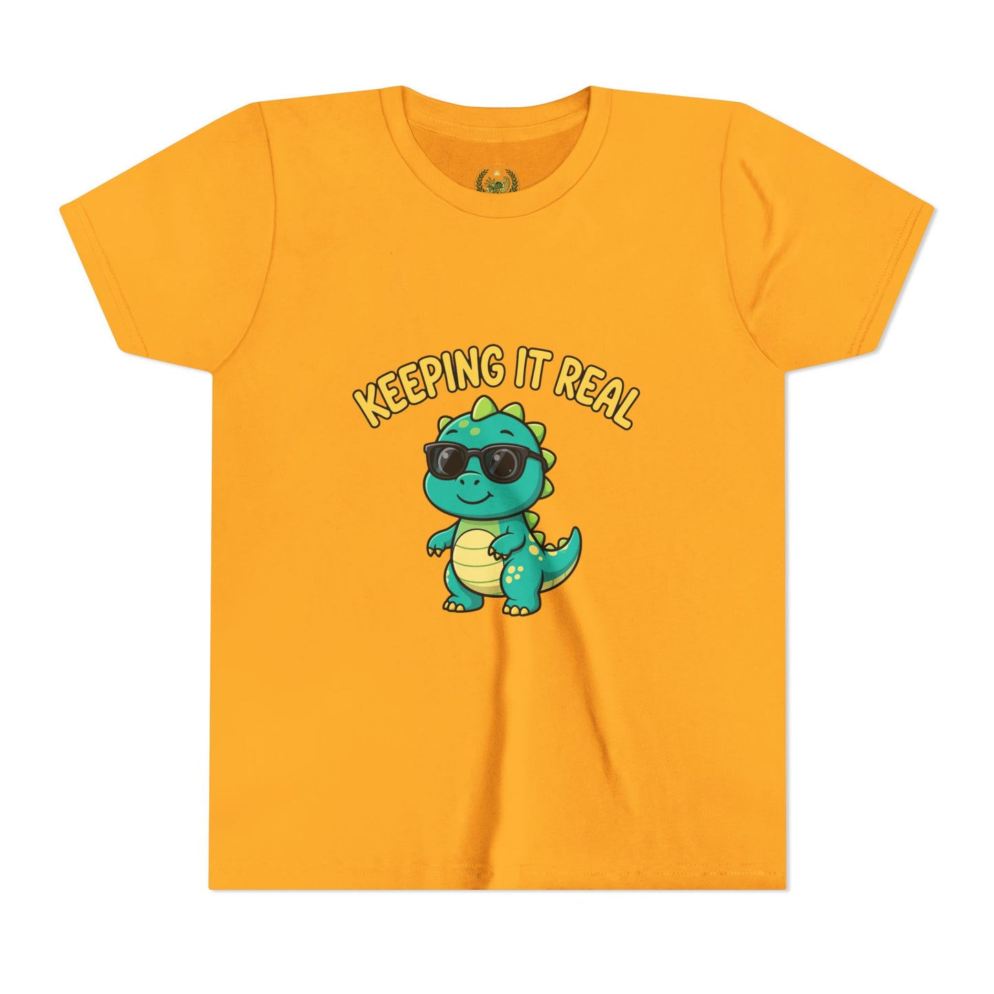 Kids Tee - "Keeping It Real" Cool Dino Graphic Youth T-Shirt