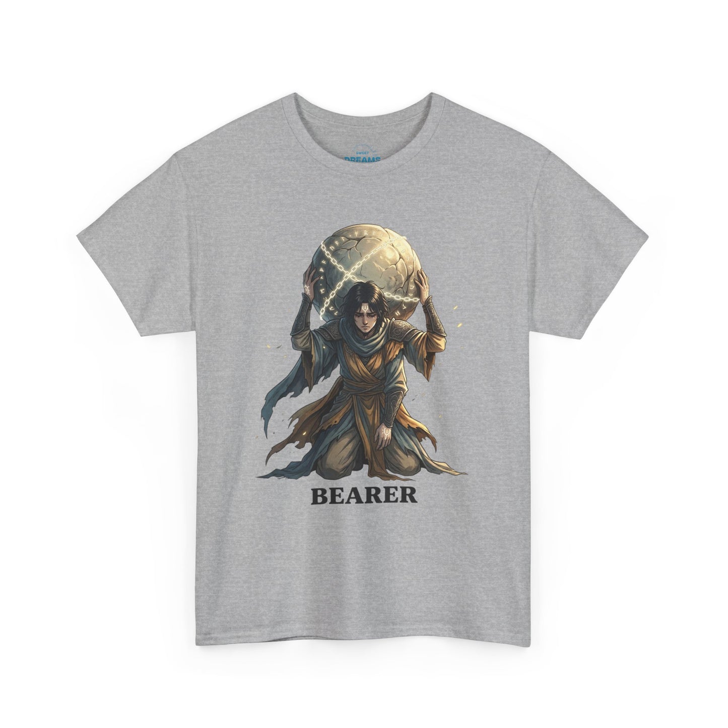 Bearer Fantasy T-Shirt — 'BEARER' Atlas‑Style Mythic Graphic Tee