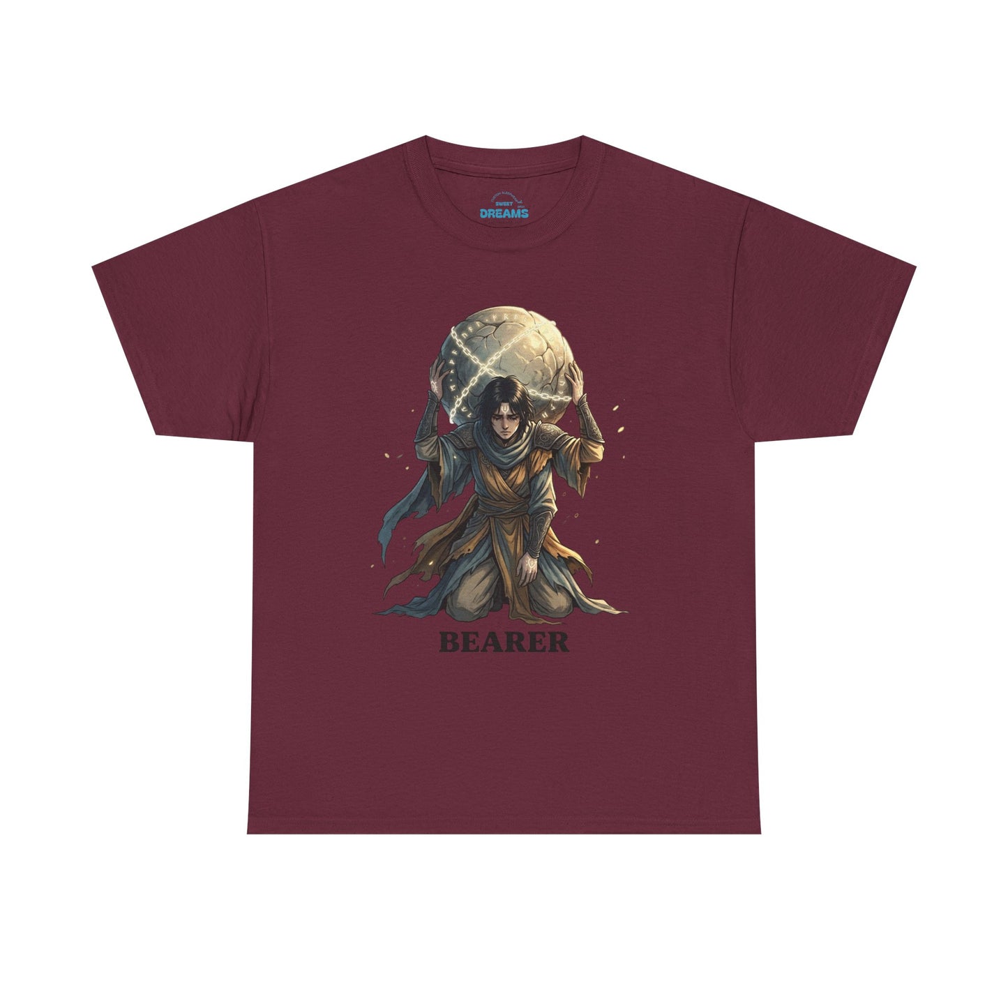 Bearer Fantasy T-Shirt — 'BEARER' Atlas‑Style Mythic Graphic Tee
