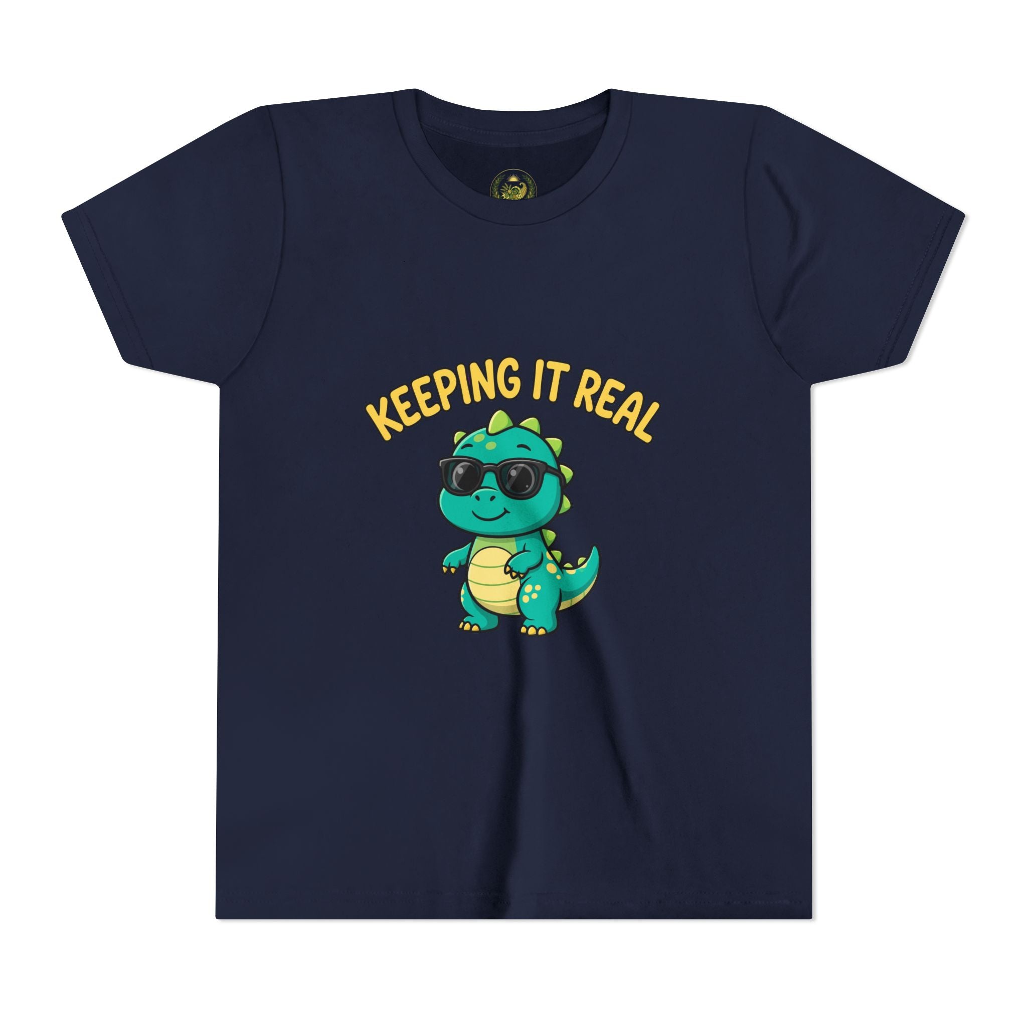 Kids Tee - "Keeping It Real" Cool Dino Graphic Youth T-Shirt