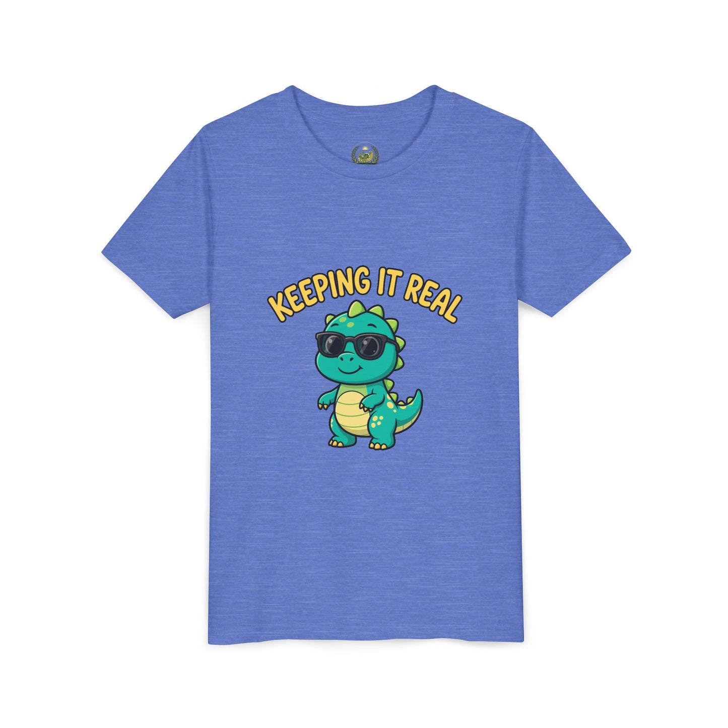 Kids Tee - "Keeping It Real" Cool Dino Graphic Youth T-Shirt