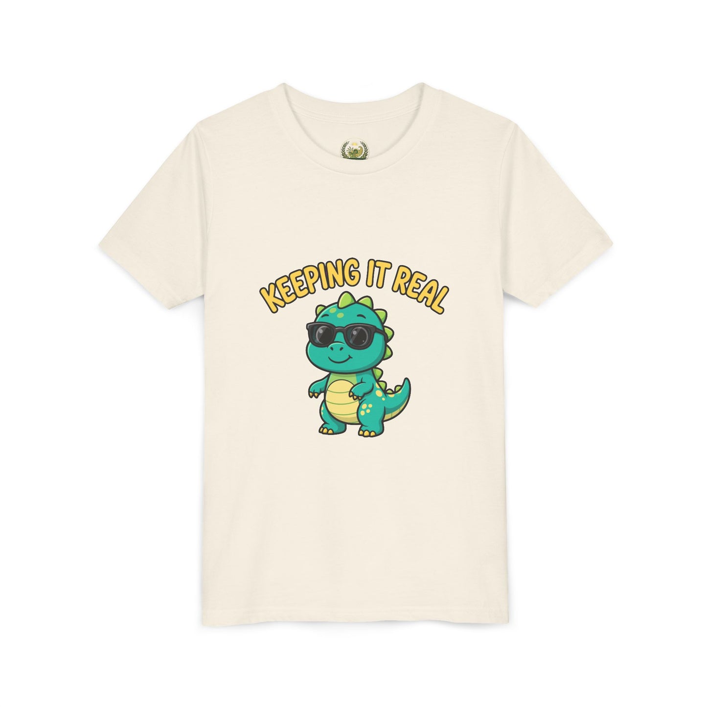 Kids Tee - "Keeping It Real" Cool Dino Graphic Youth T-Shirt