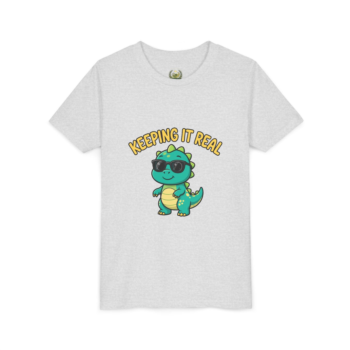 Kids Tee - "Keeping It Real" Cool Dino Graphic Youth T-Shirt