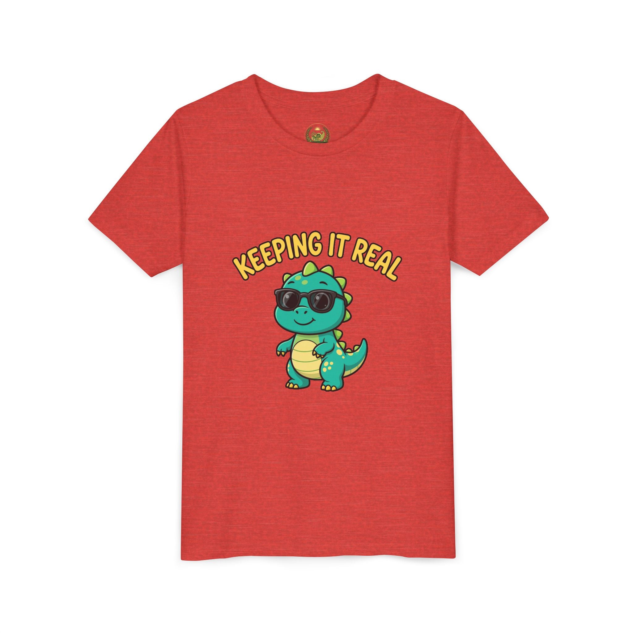 Kids Tee - "Keeping It Real" Cool Dino Graphic Youth T-Shirt