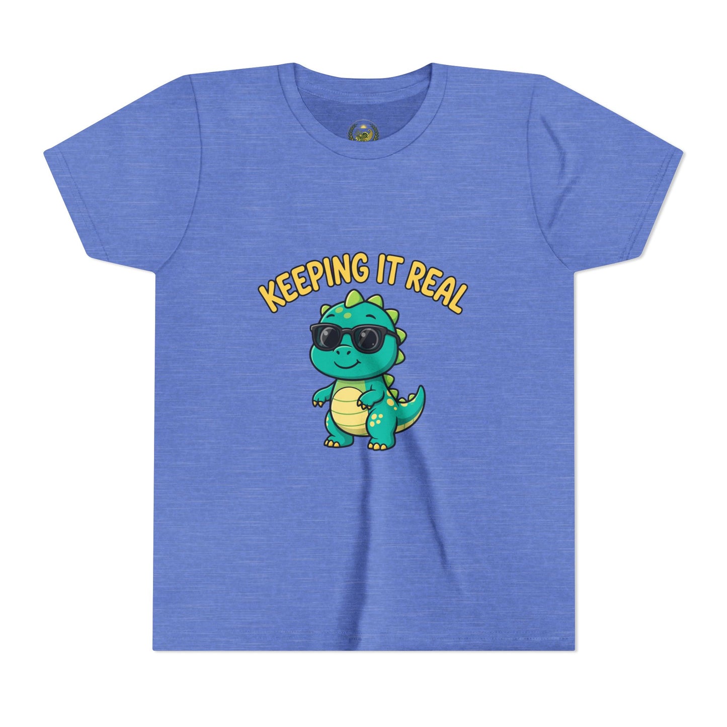 Kids Tee - "Keeping It Real" Cool Dino Graphic Youth T-Shirt