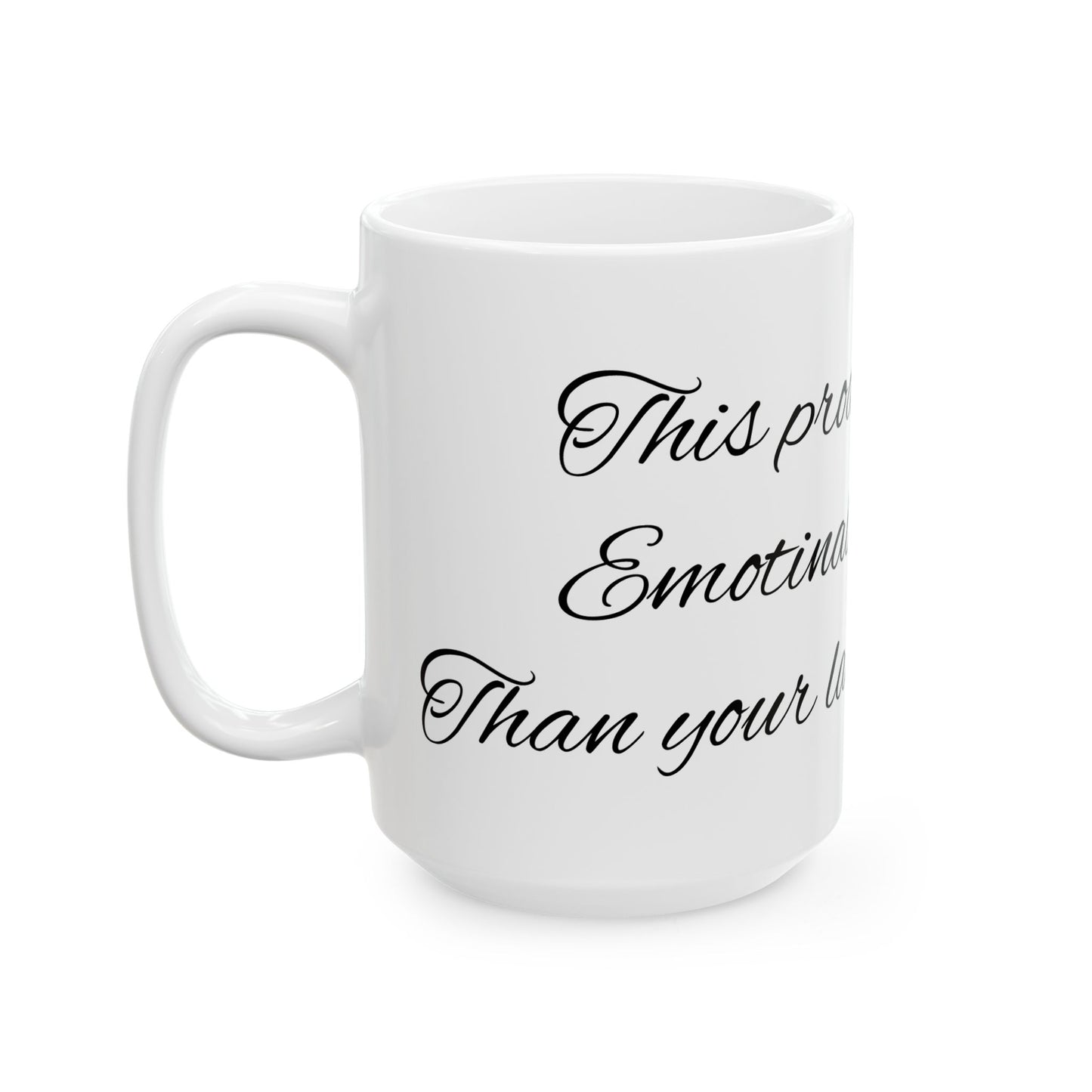 Romantic Script Ceramic Mug — "Quietly In Love" Coffee & Tea Cup (11oz/15oz)