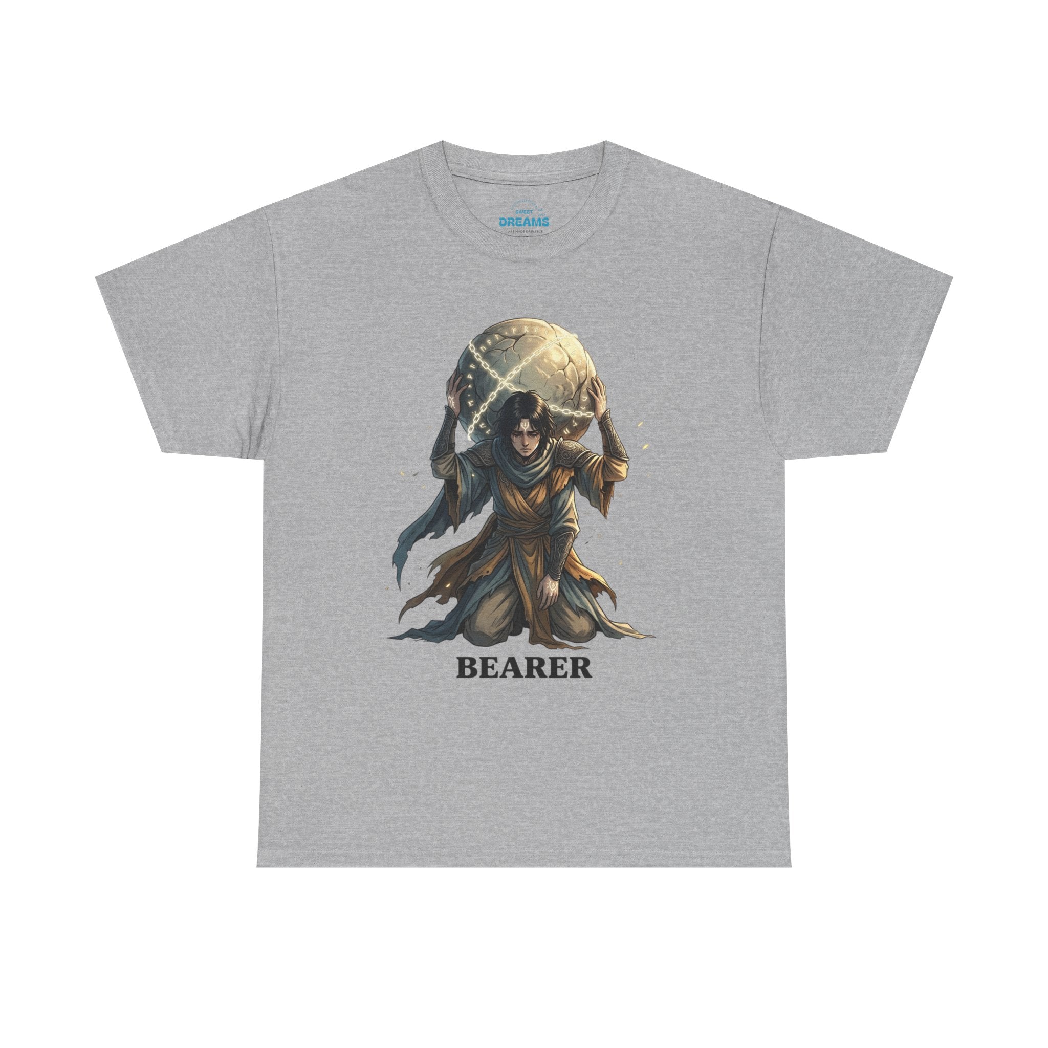 Bearer Fantasy T-Shirt — 'BEARER' Atlas‑Style Mythic Graphic Tee