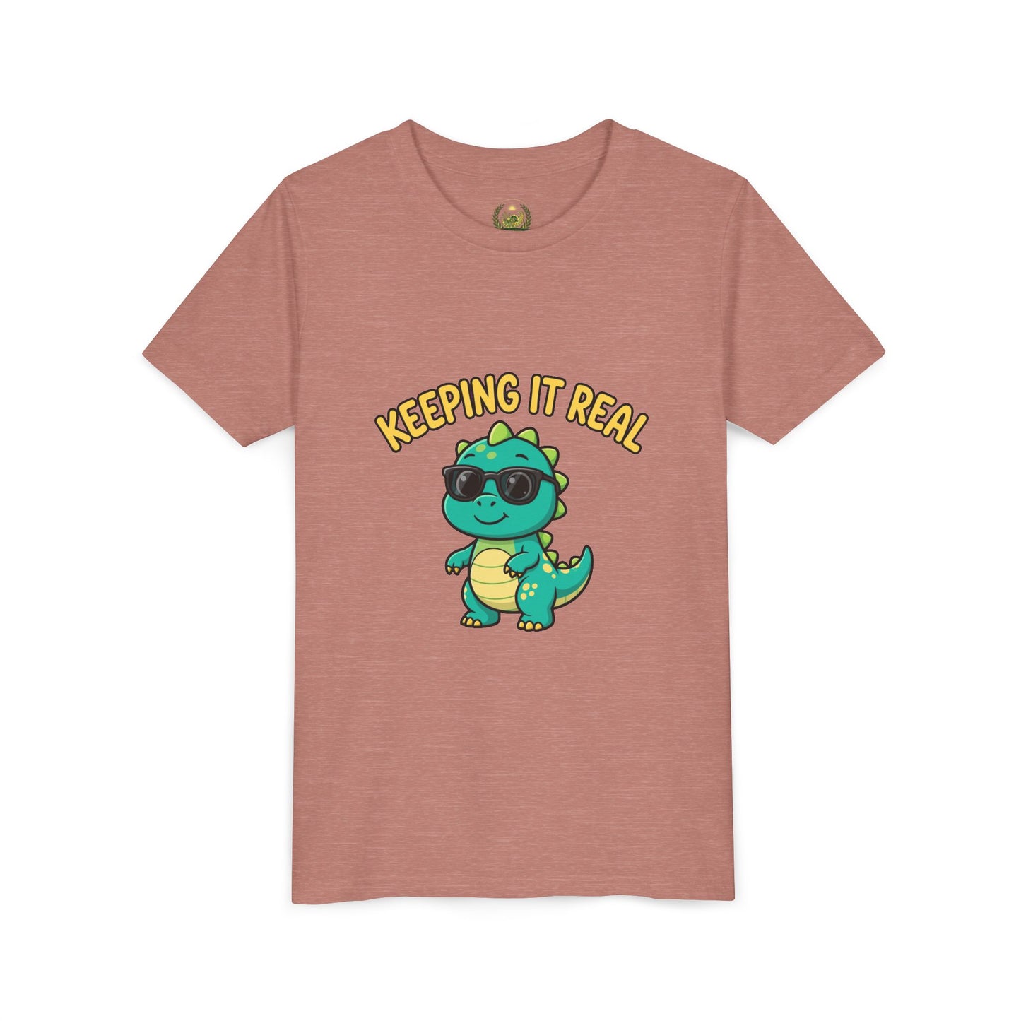 Kids Tee - "Keeping It Real" Cool Dino Graphic Youth T-Shirt
