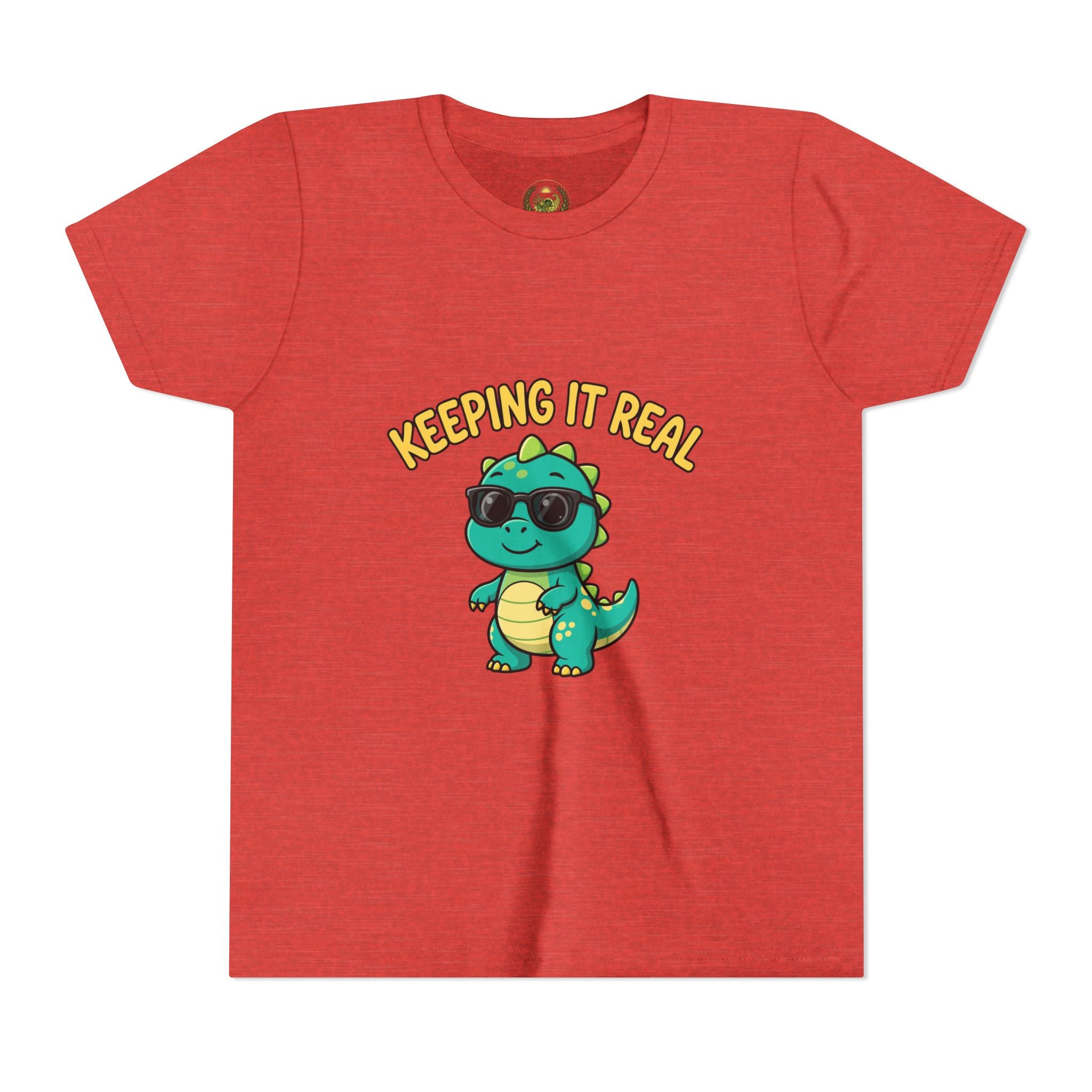 Kids Tee - "Keeping It Real" Cool Dino Graphic Youth T-Shirt