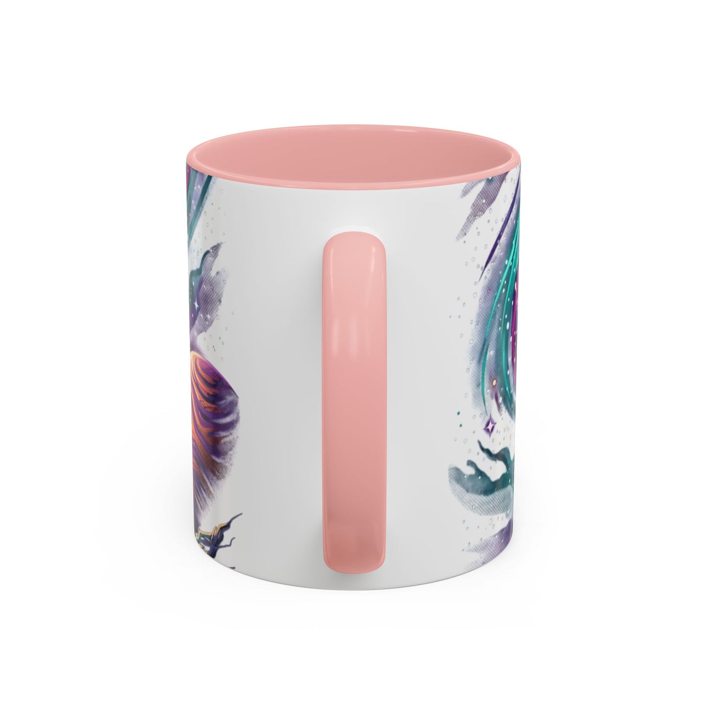 Cosmic Galaxy Satellite Accent Mug — Swirling Nebula Full-Wrap 11oz