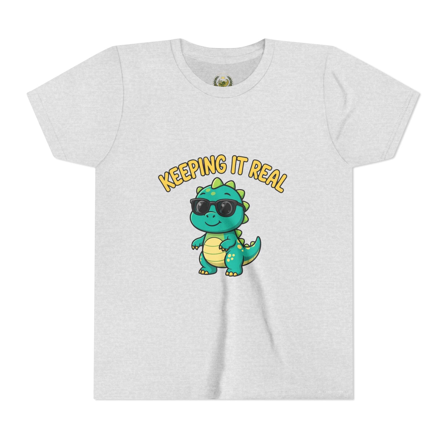 Kids Tee - "Keeping It Real" Cool Dino Graphic Youth T-Shirt
