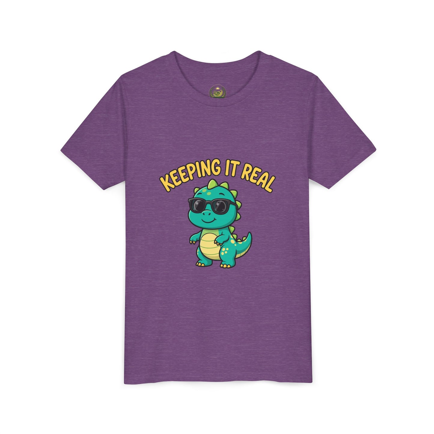 Kids Tee - "Keeping It Real" Cool Dino Graphic Youth T-Shirt
