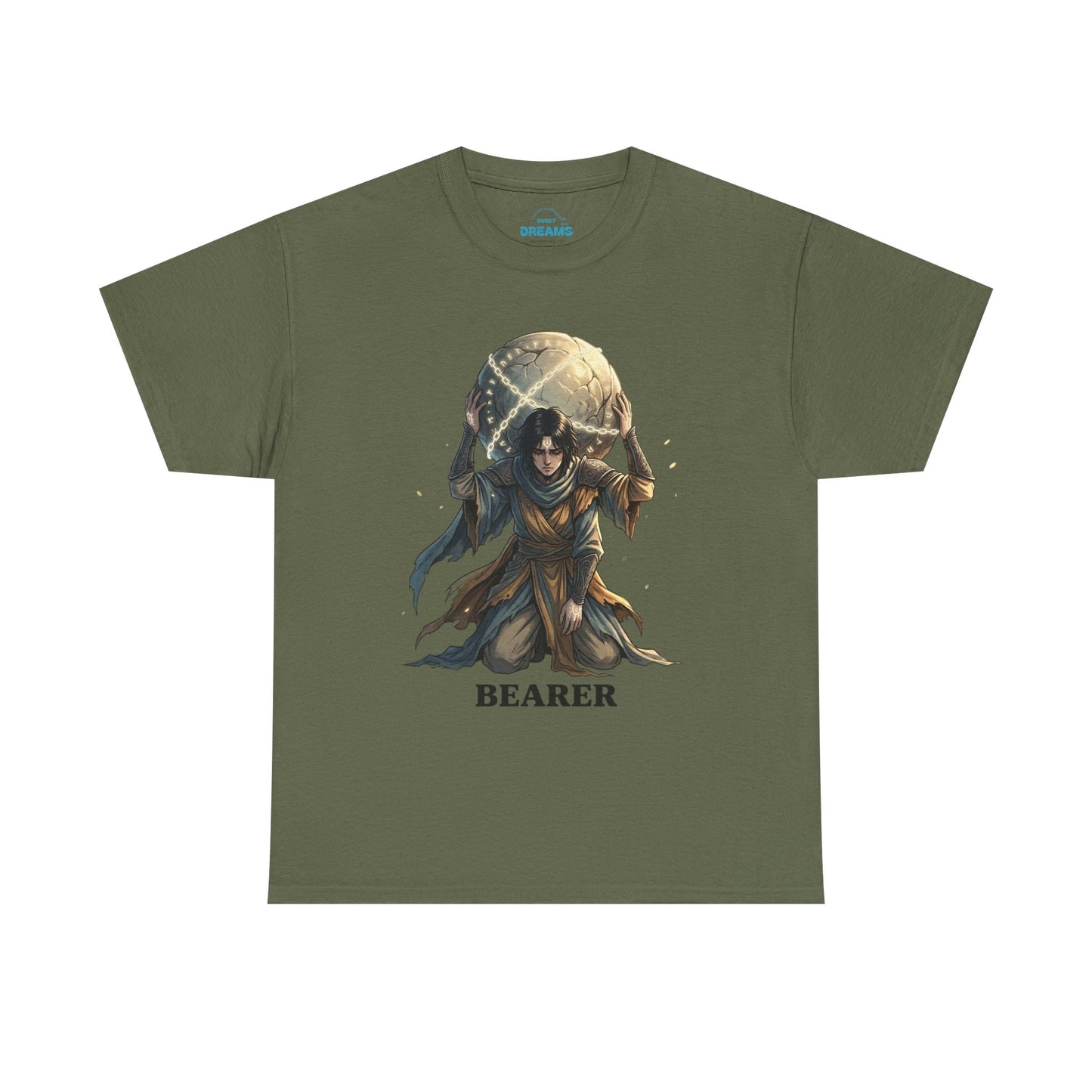 Bearer Fantasy T-Shirt — 'BEARER' Atlas‑Style Mythic Graphic Tee