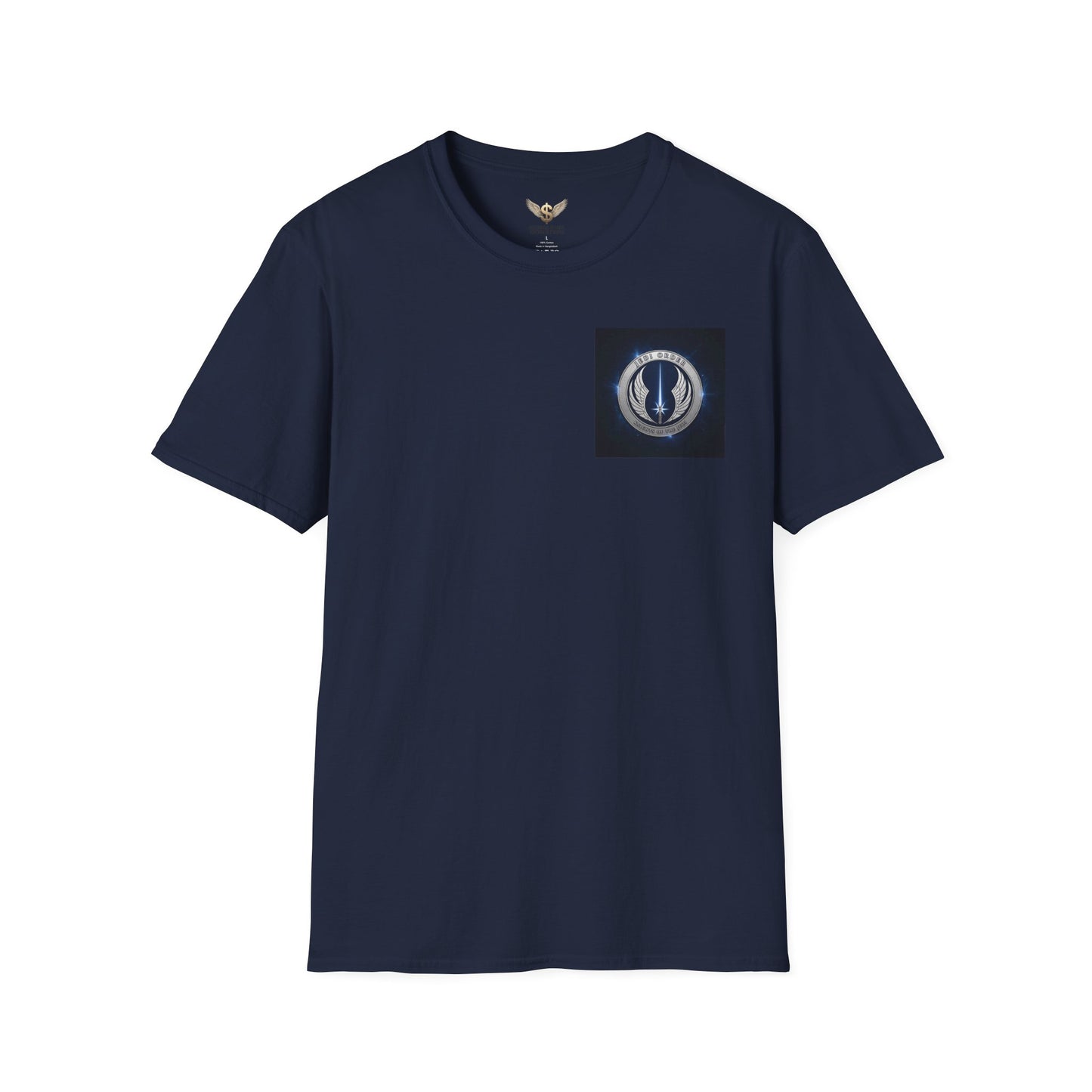 Resistance Alliance Navy Pocket T-Shirt — Subtle Sci-Fi Emblem Tee
