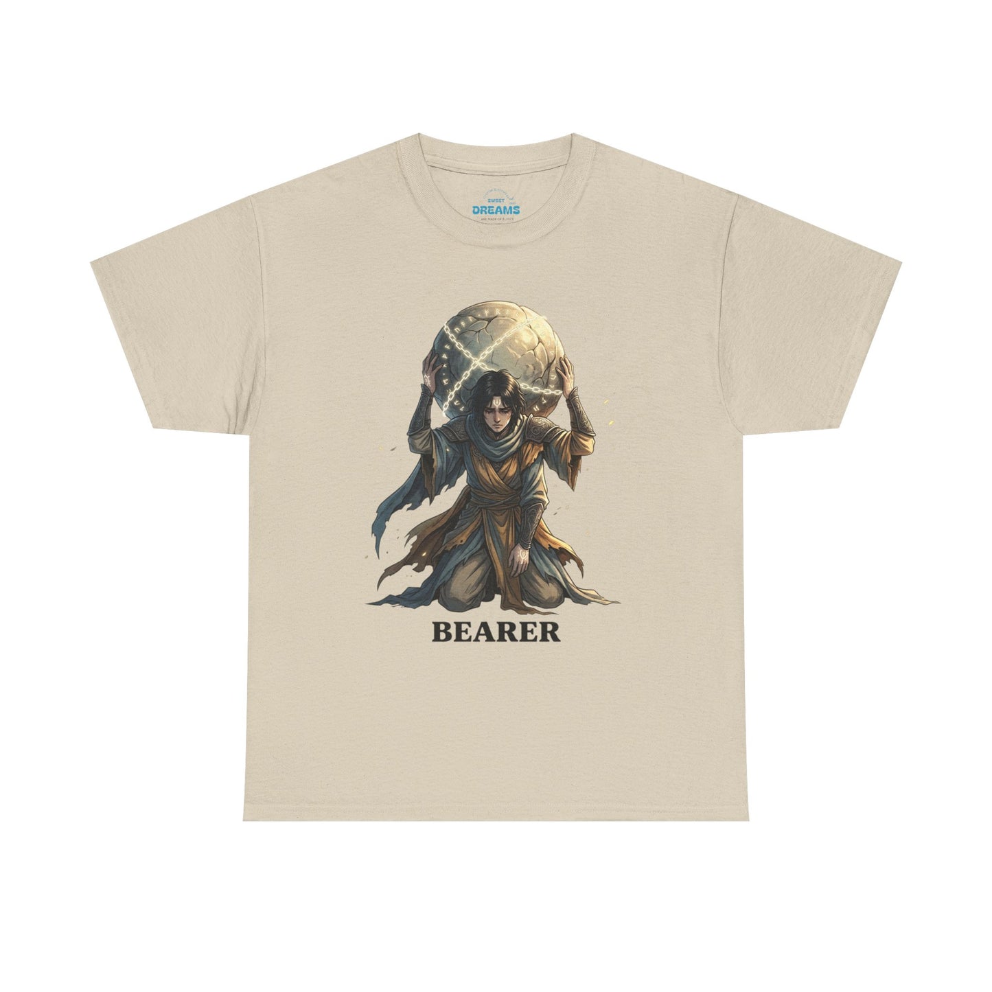 Bearer Fantasy T-Shirt — 'BEARER' Atlas‑Style Mythic Graphic Tee