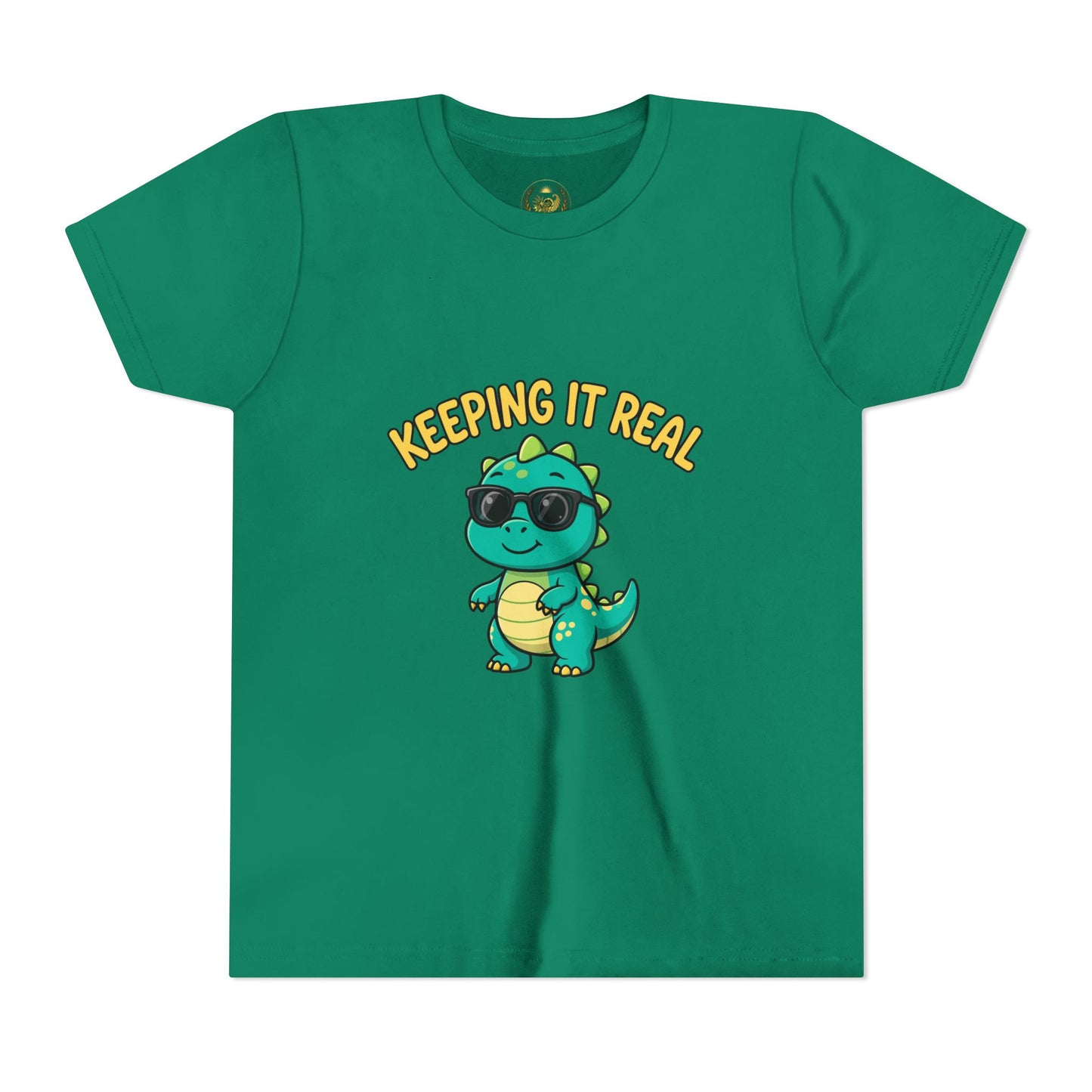 Kids Tee - "Keeping It Real" Cool Dino Graphic Youth T-Shirt