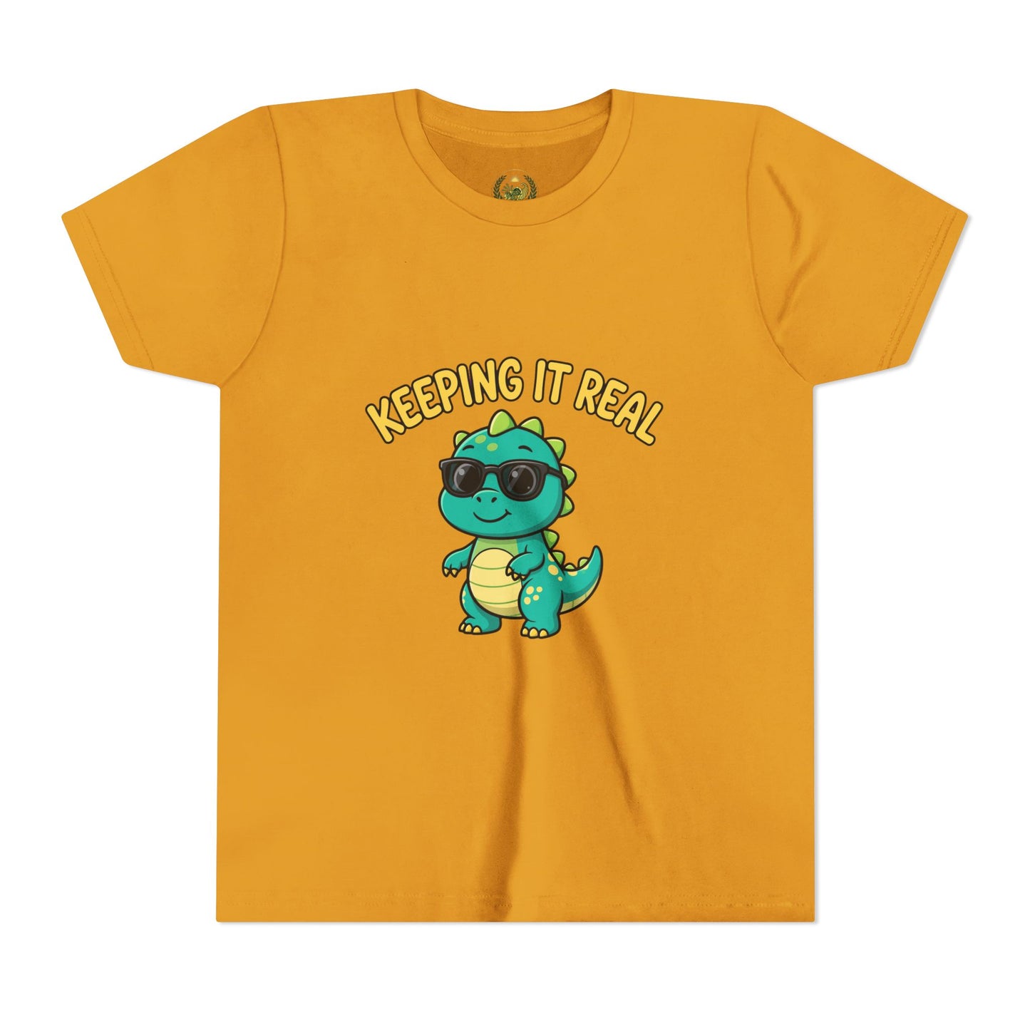 Kids Tee - "Keeping It Real" Cool Dino Graphic Youth T-Shirt