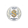 Kiss-Cut Vinyl Decal — “Suffering Is Over, Abundance Rains” Dollar Wing Sticker