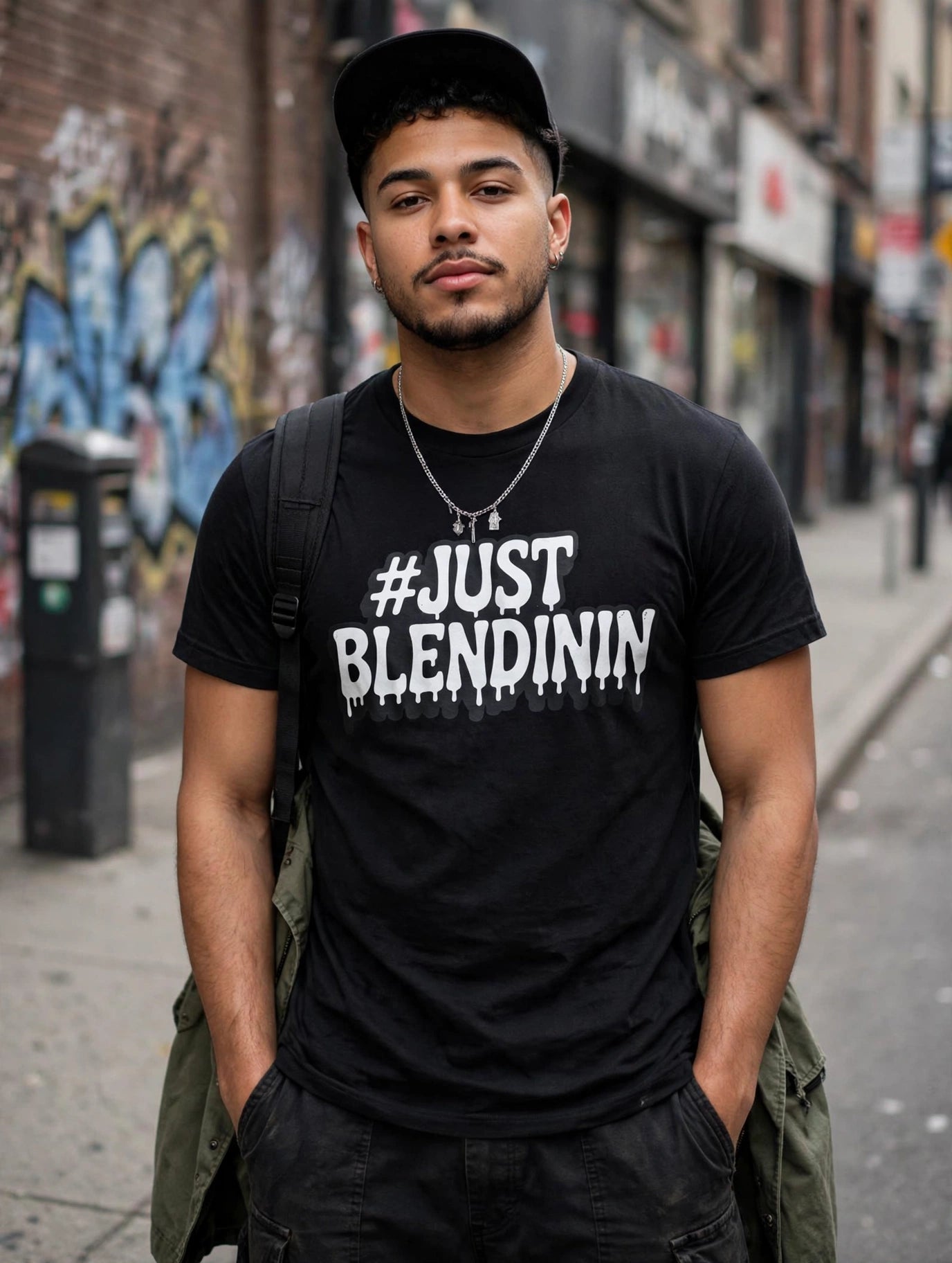 #JustBlendinIN Graphic Tee